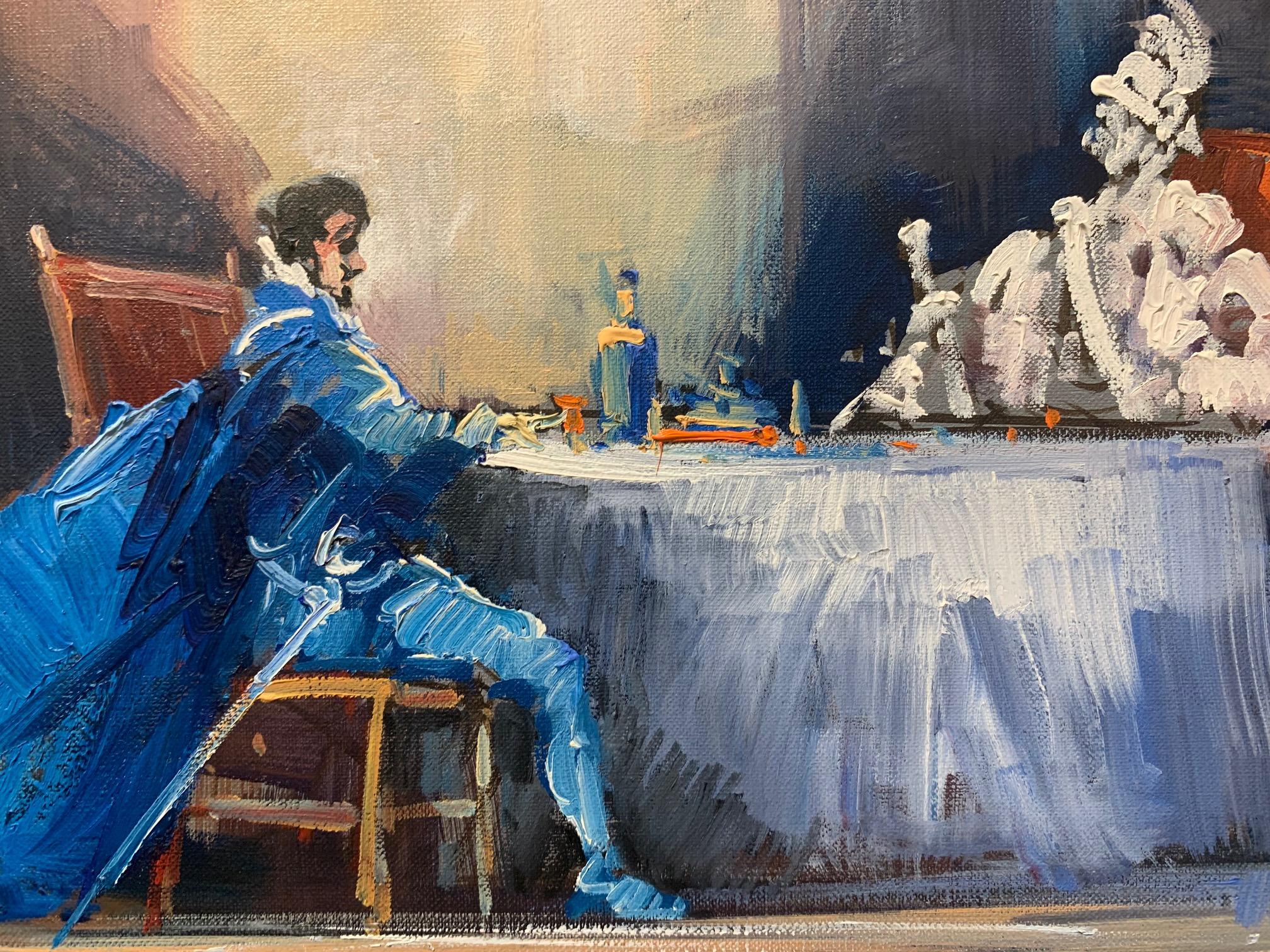 Banchetto Di Don Giouvanno – Figuratives Gemälde von Norberto Martini im Angebot 3