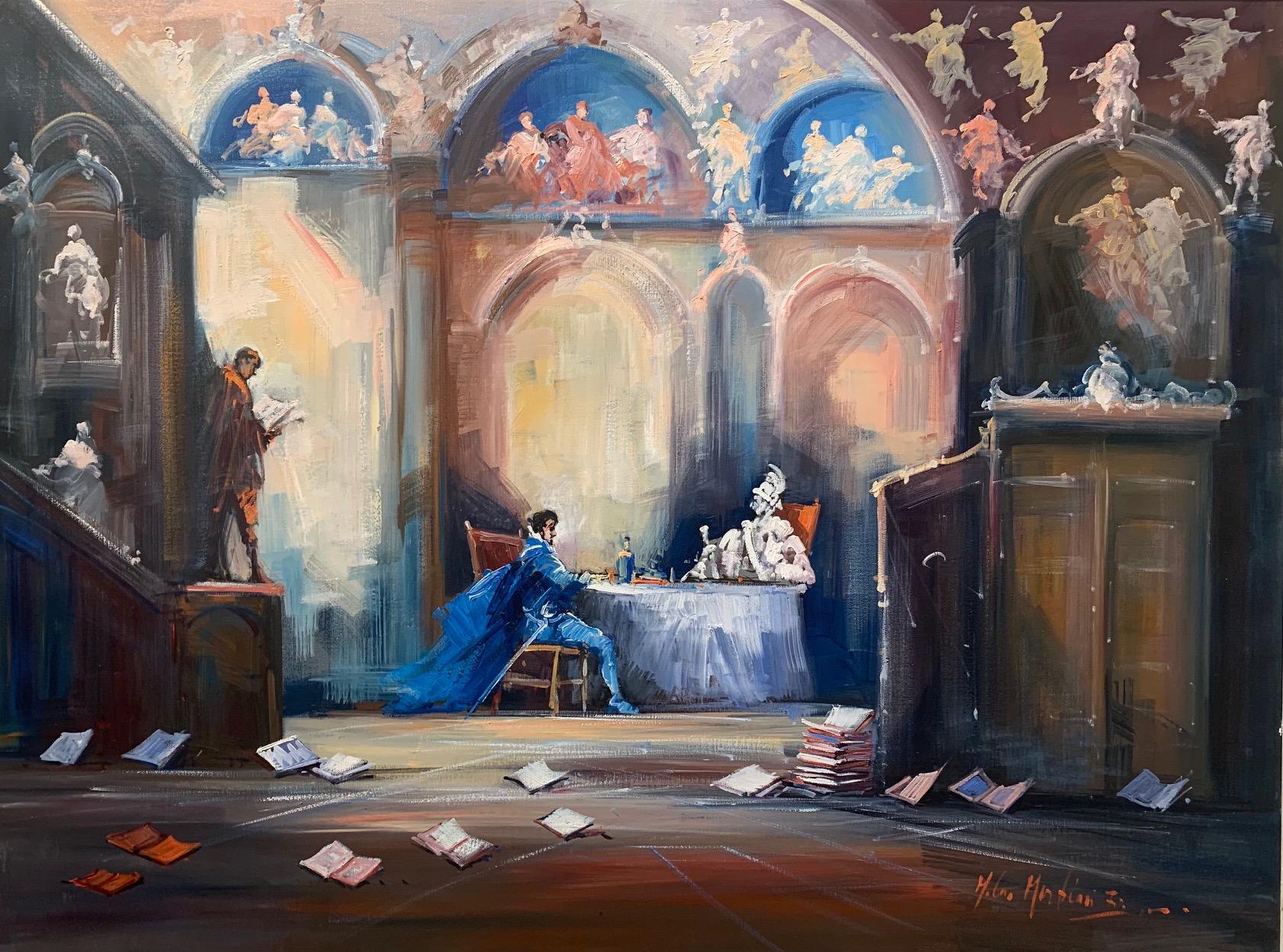 Norberto Martini (1940-2007)
From his studio on the Arno, dressed in a three-piece suit, Martini brought his experiences of his time singing opera coupled with being a devout Catholic to his colorful canvases.
Alter boys dance, play, and get into