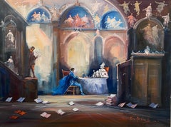 Banchetto Di Don Giouvanno - Figurative Painting by Norberto Martini