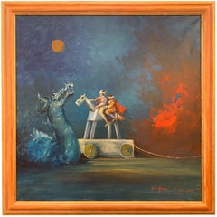 Don Quixote & Sancho Panza - Figurative Painting by Norberto Martini