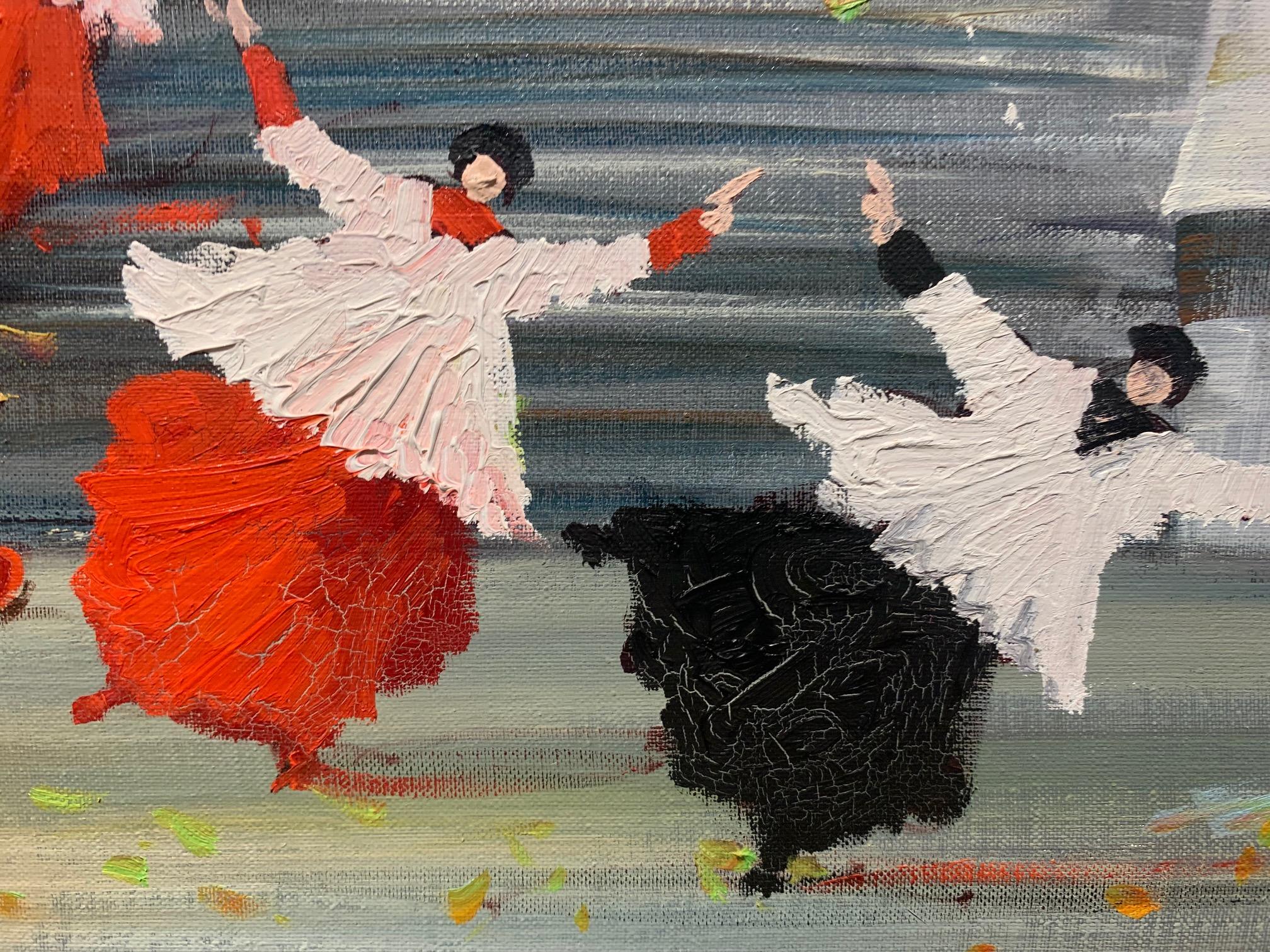 Peinture figurative « In The Garden Of Cardinal » (Dans le jardin du Cardinal) de Norberto Martini en vente 3