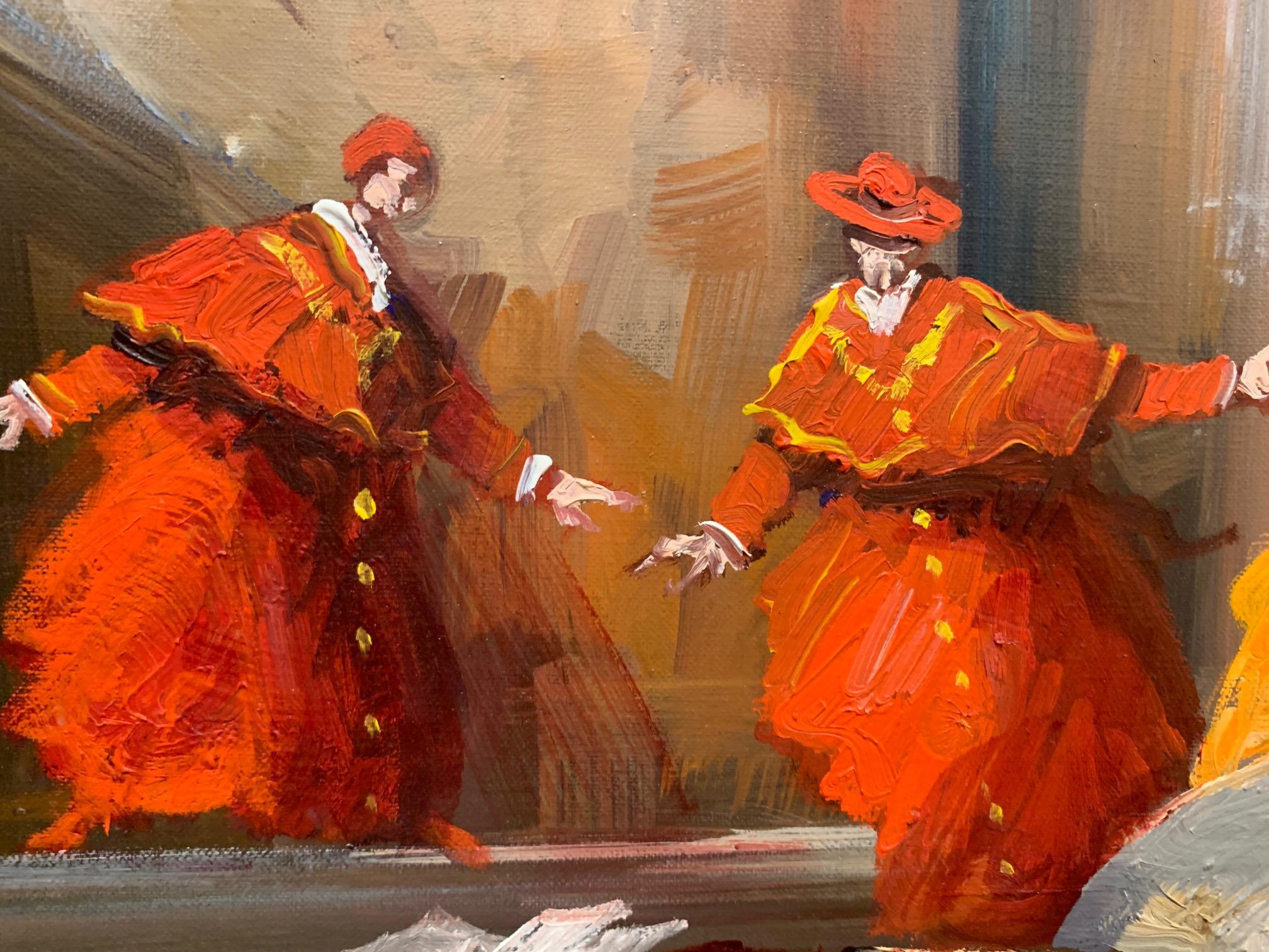 Magic In The Library - Figurative Painting by Norberto Martini For Sale 3