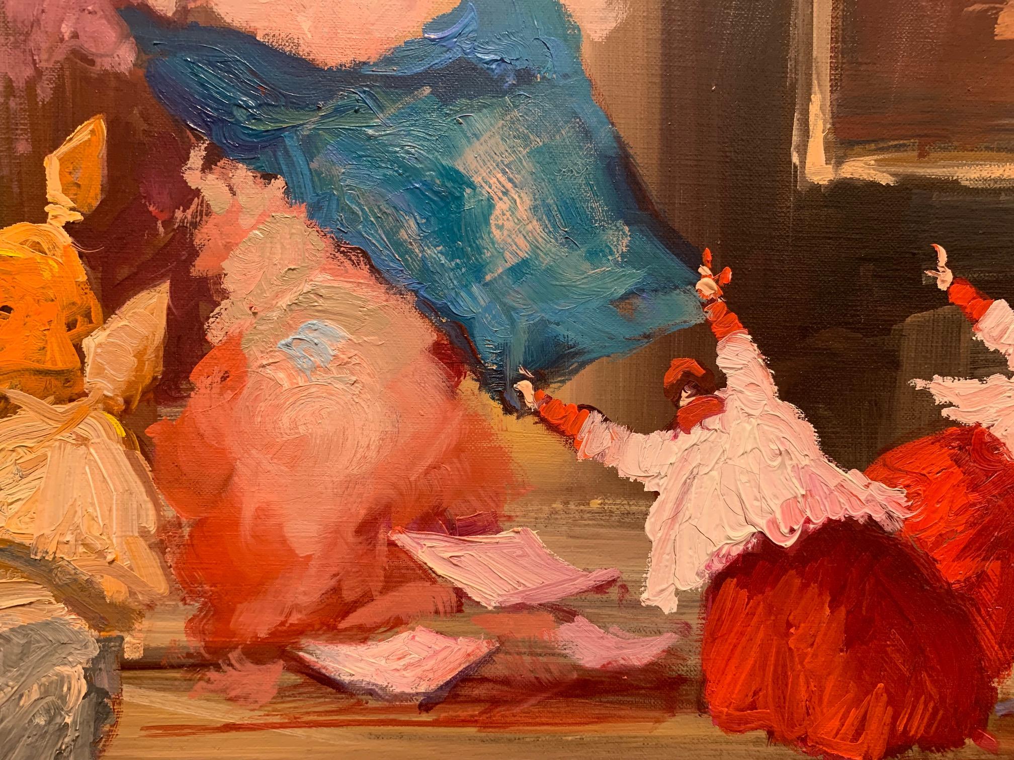 Magic In The Library - Figurative Painting by Norberto Martini For Sale 4