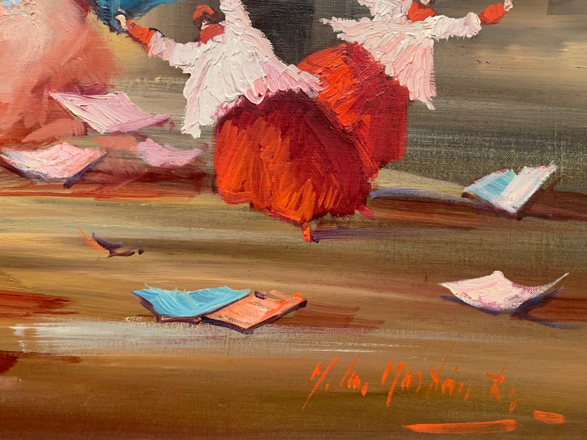 Magic In The Library - Figurative Painting by Norberto Martini For Sale 5
