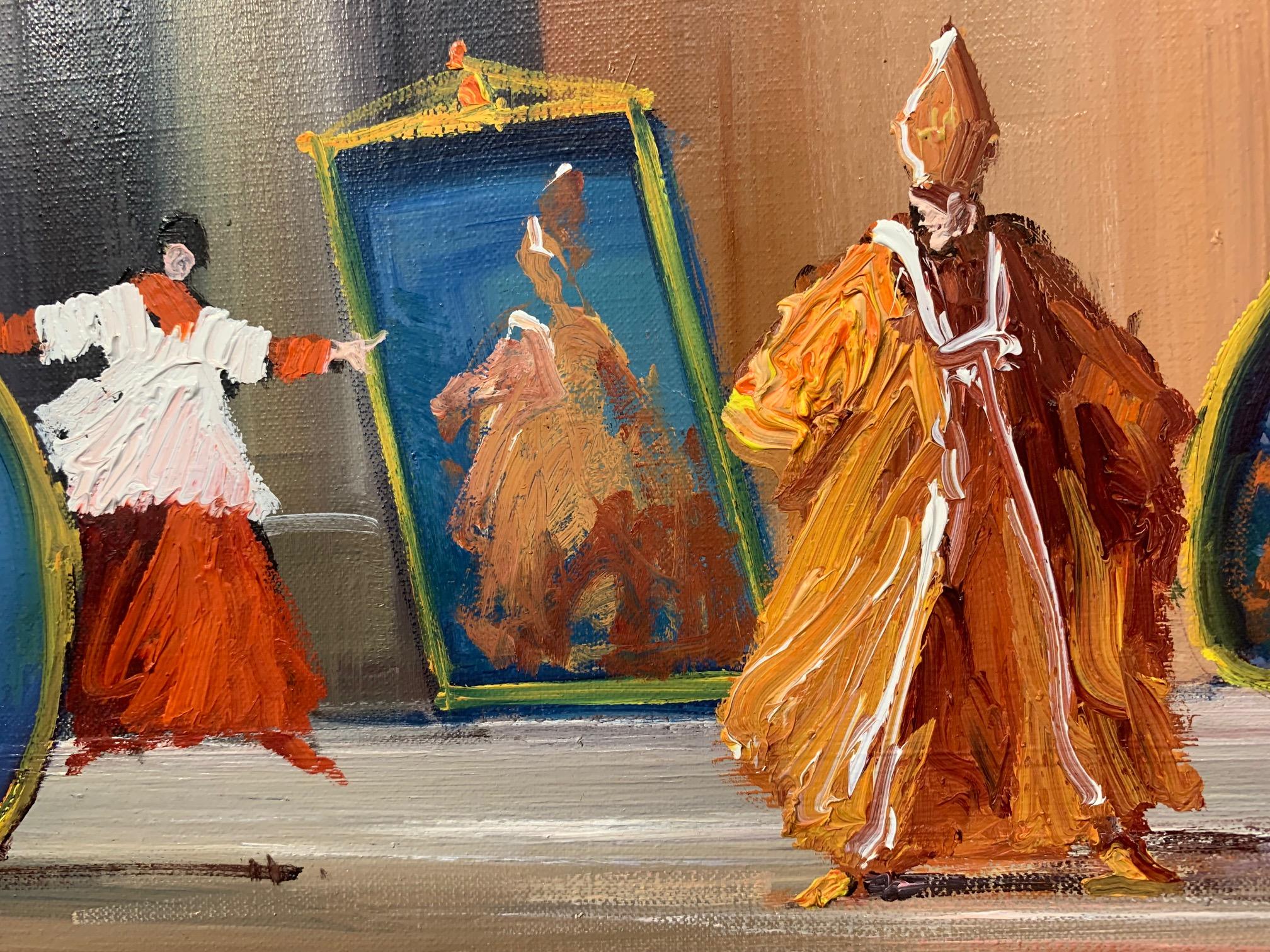 Sala de Espejos - Pintura Figurativa de Norberto Martini en venta 4