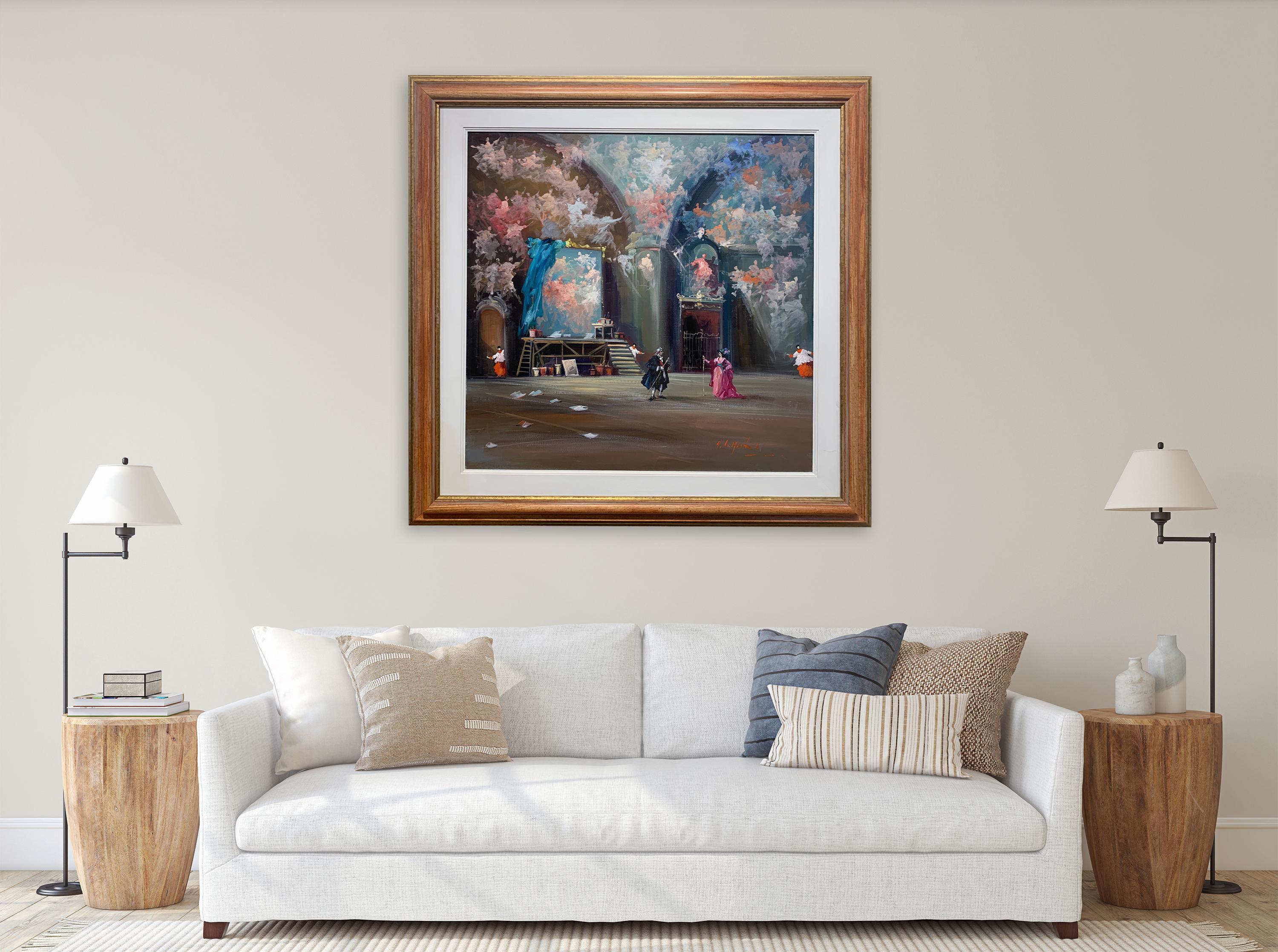 Scena Della Tosca - Pittura figurativa di Norberto Martini in vendita 2