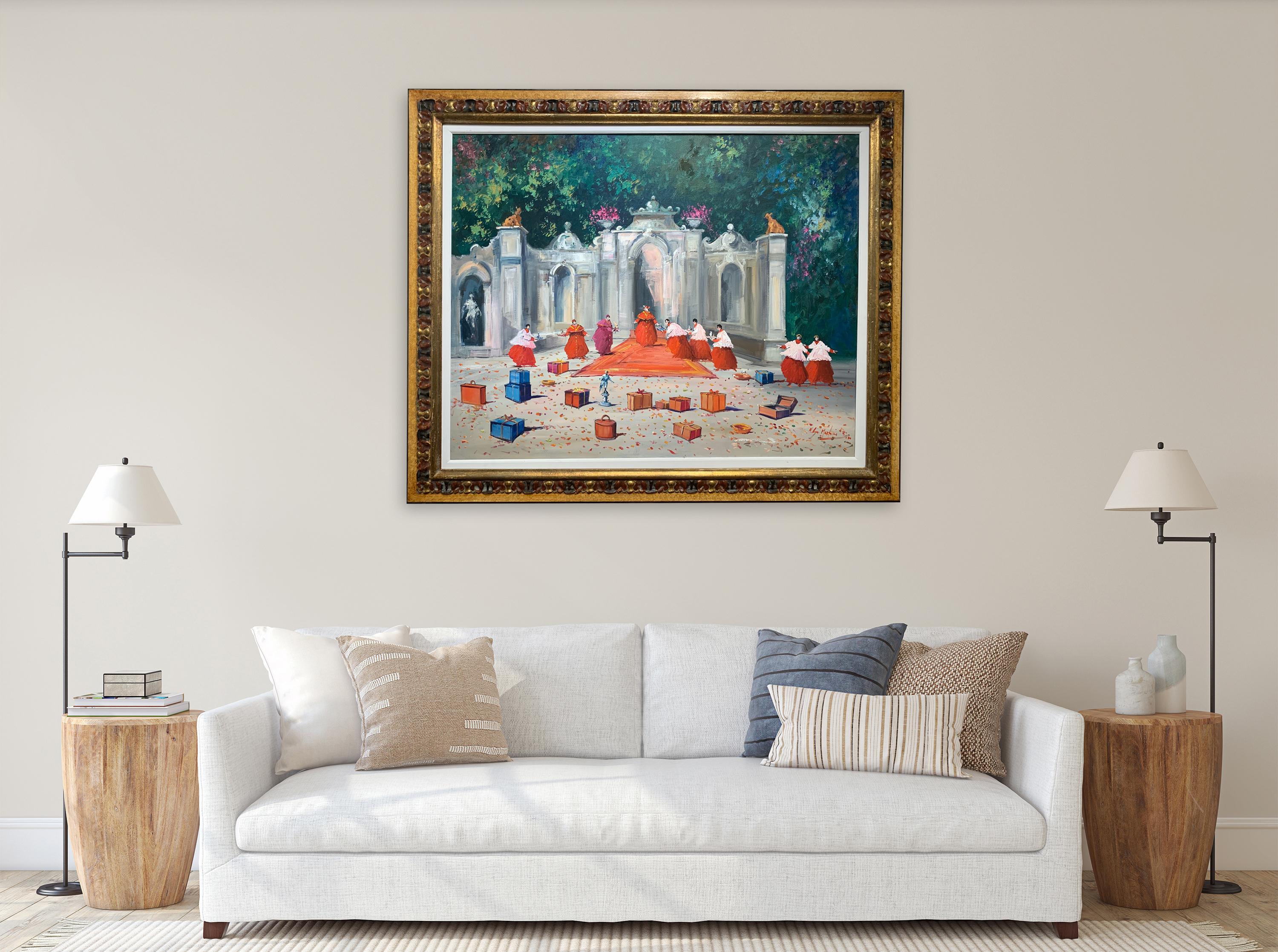 The Birthday Of Cardinal - Figurative Painting by Norberto Martini For Sale 2