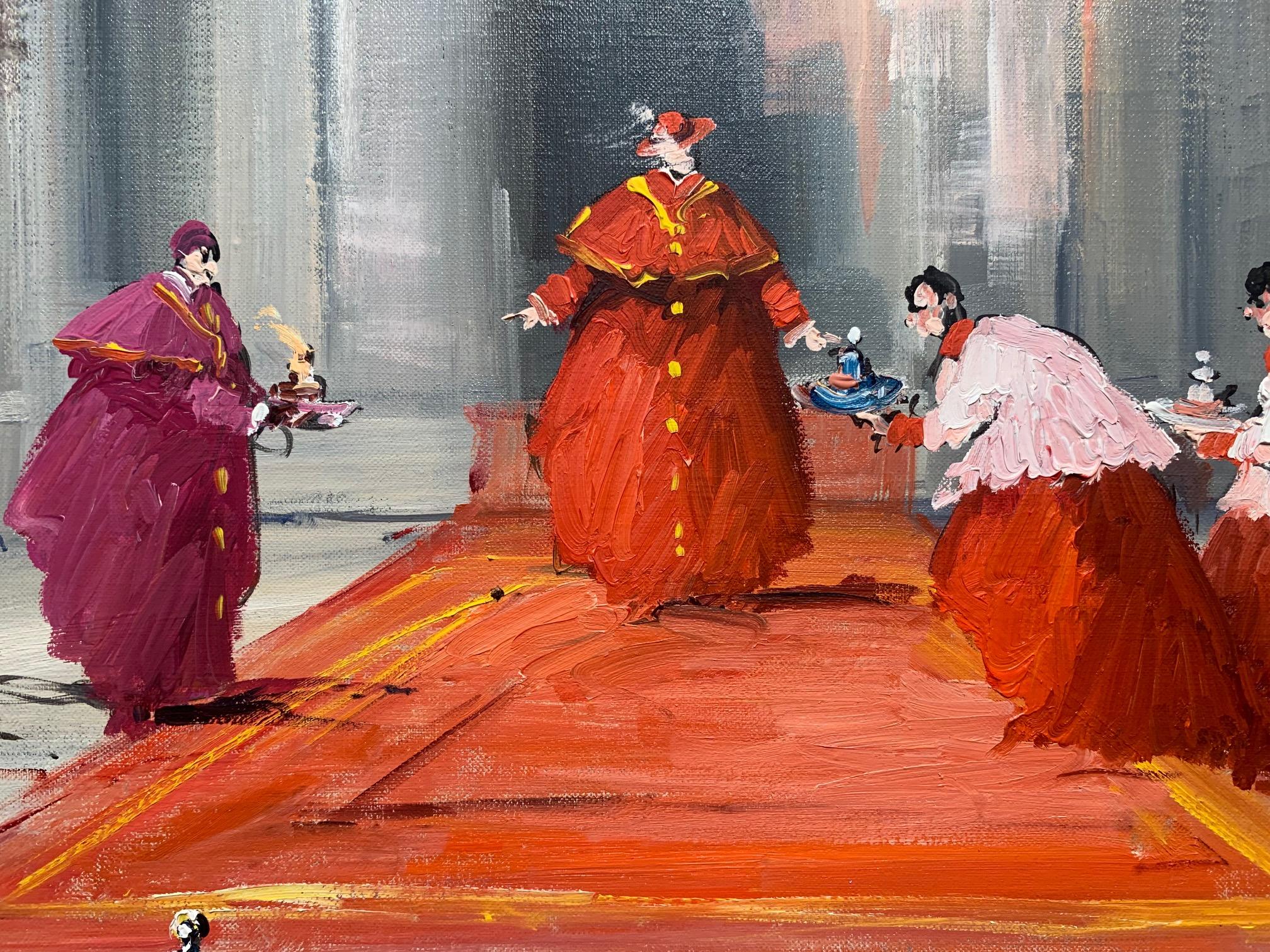 The Birthday Of Cardinal - Figurative Painting by Norberto Martini For Sale 4