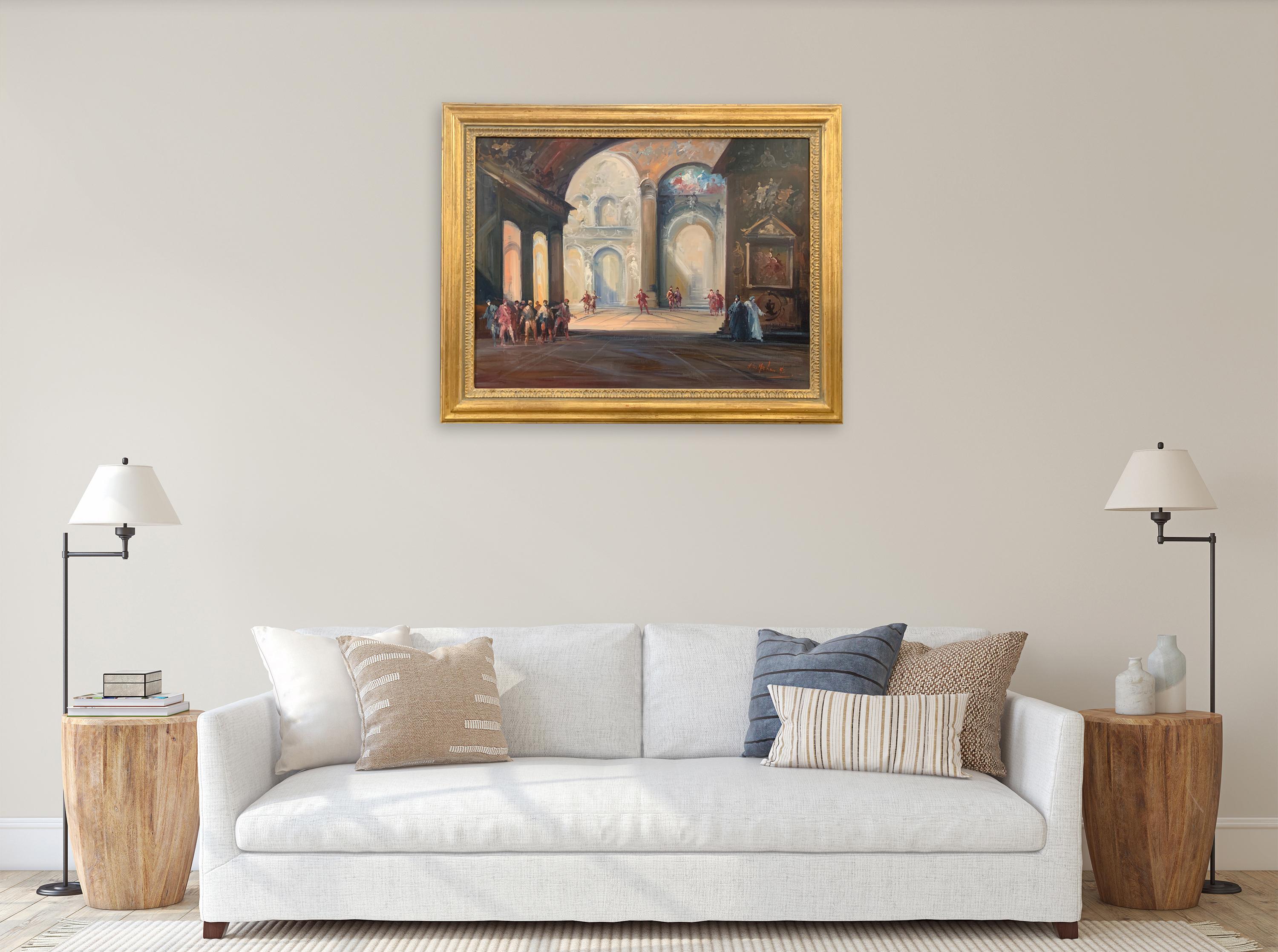 The Conspiracy (Opera The Robbers) - Figurative Painting by Norberto Martini For Sale 2