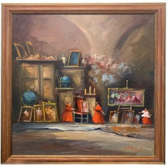 The Debate - Figurative Painting by Norberto Martini