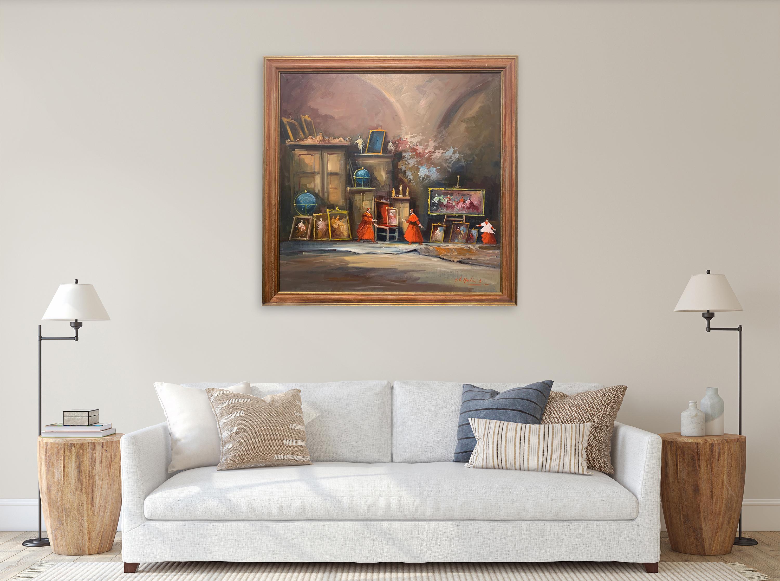 El Debate - Pintura Figurativa de Norberto Martini en venta 2