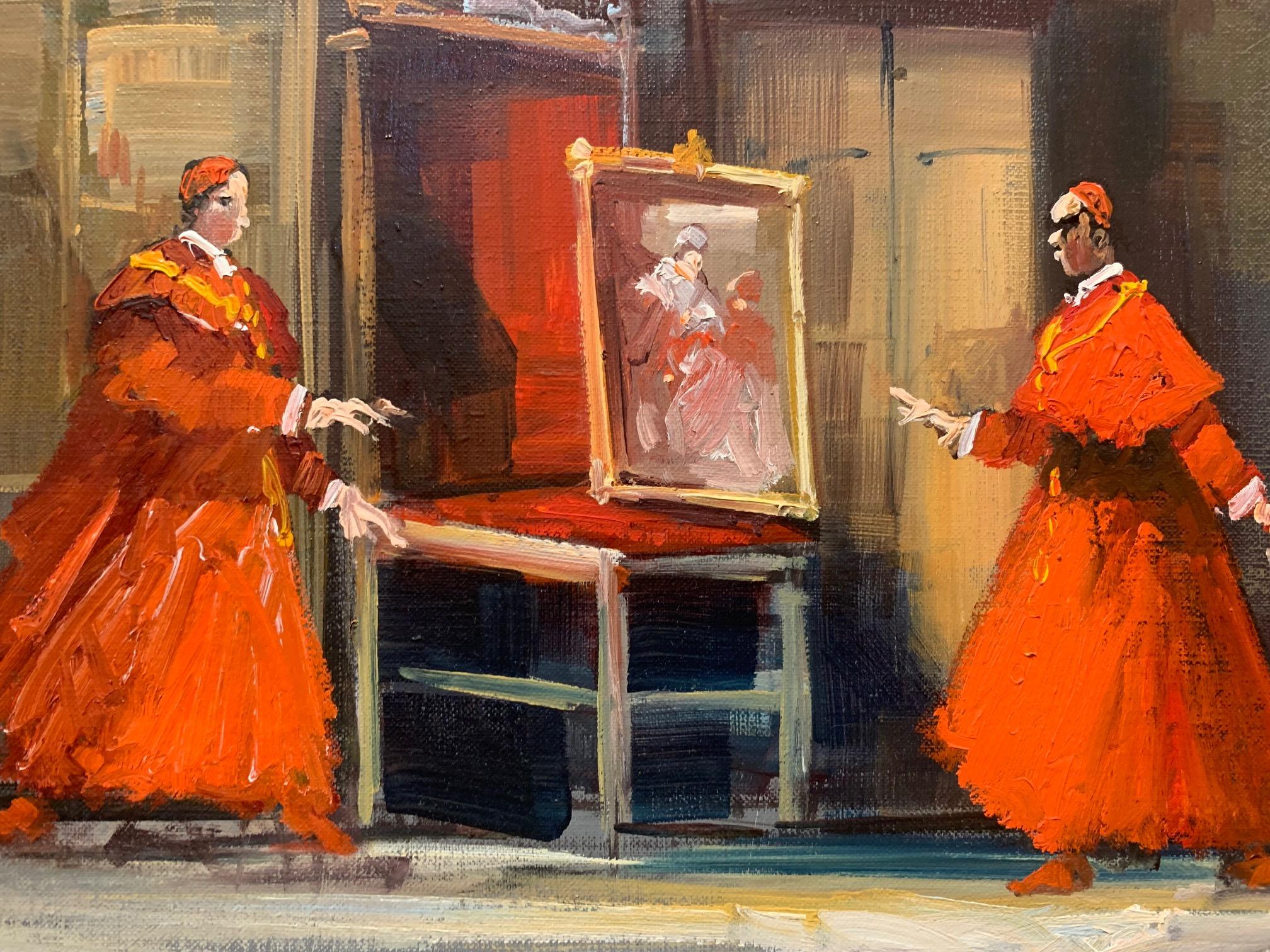 The Debate - Figurative Painting by Norberto Martini For Sale 2