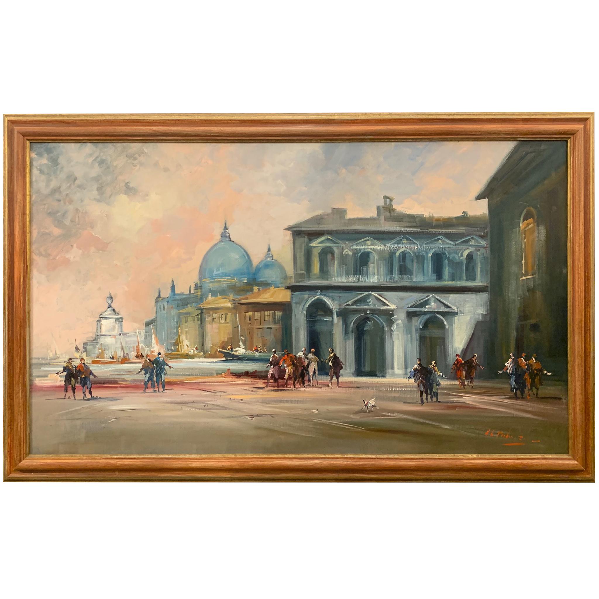 The Merchant Of Venice – Figuratives Gemälde von Norberto Martini im Angebot 1