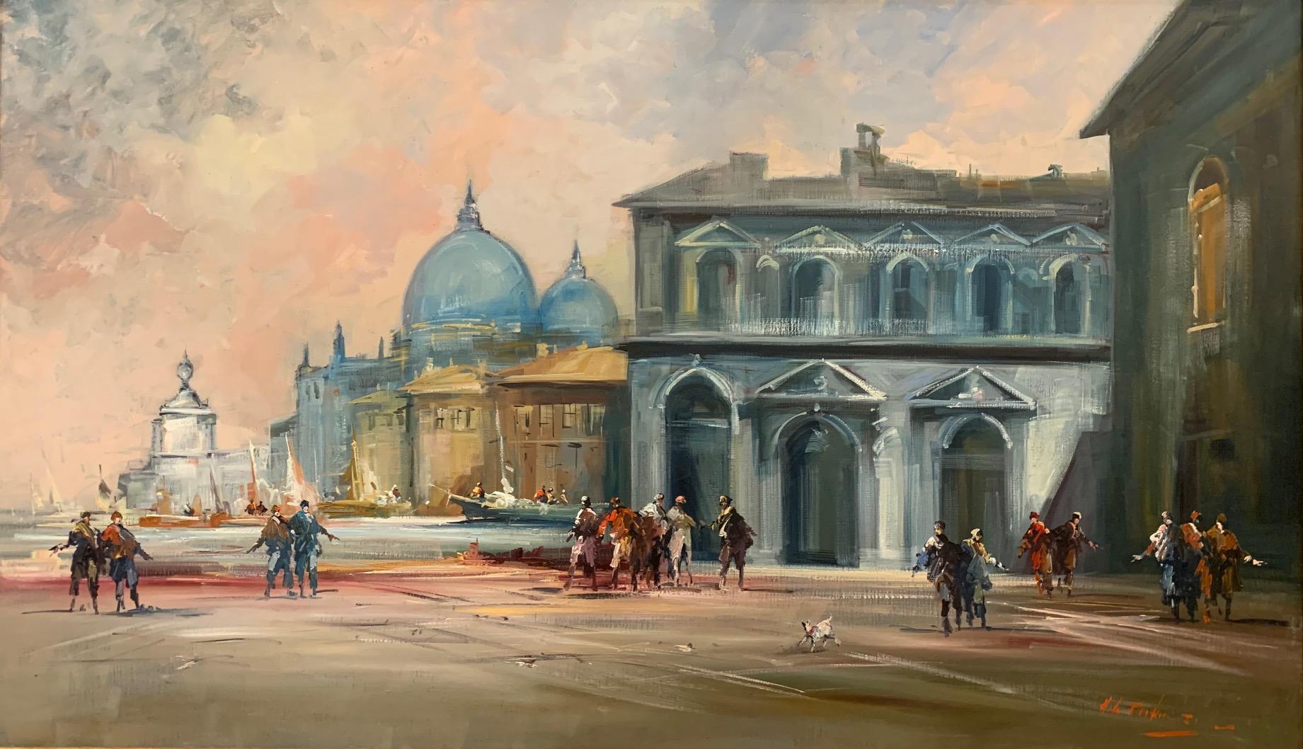 The Merchant Of Venice – Figuratives Gemälde von Norberto Martini im Angebot 3