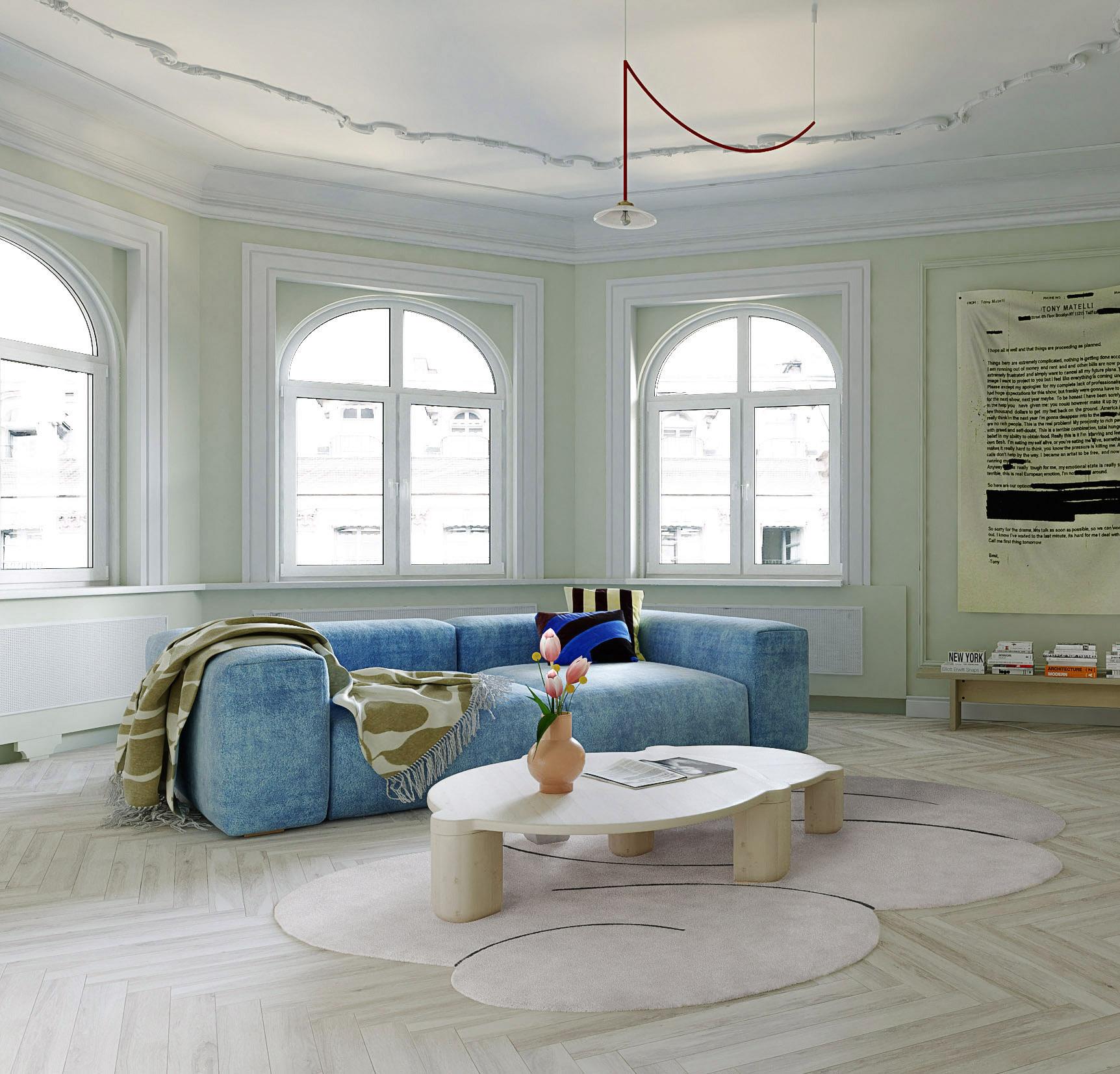 XXIe siècle et contemporain Norden Hide Squiggle Rug Crafted in New Zealand Wool par Okej Studio en vente