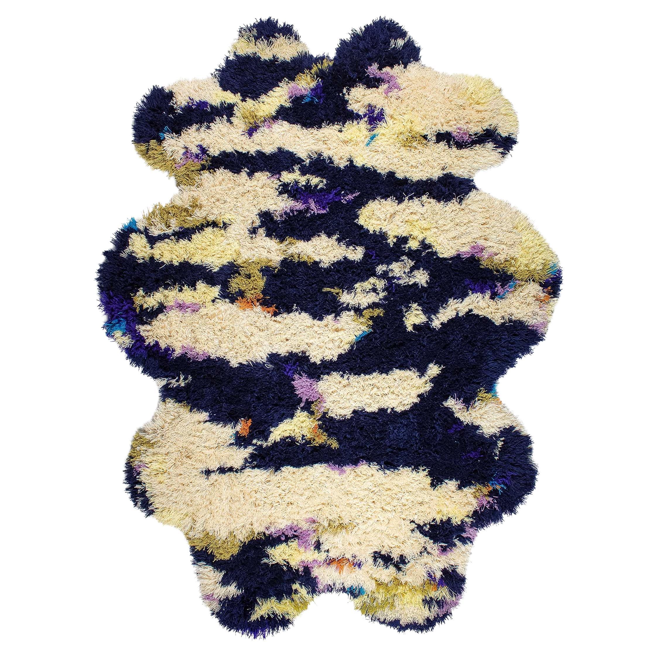 Norden Hide Squiggle Rug Crafted in New Zealand Wool by Okej Studio