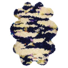 Norden Hide Squiggle Rug Crafted in New Zealand Wool by Okej Studio