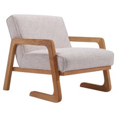 Nordi Armchair Stone, Solid Oak Wood, Hand-Crafted