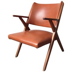 Nordic Armchairs in Light Brown in the Style of CH28 Hans Wegner & Carl Hansen