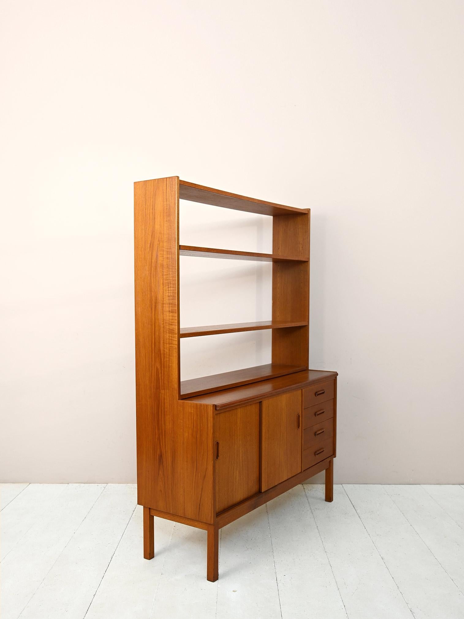 Mid-20th Century Nordic Bookcase Sideboard For Sale
