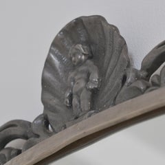 Nordic Classicism Pewter Wall Mirror, Taidetakomo A. Hakkarainen 1930s