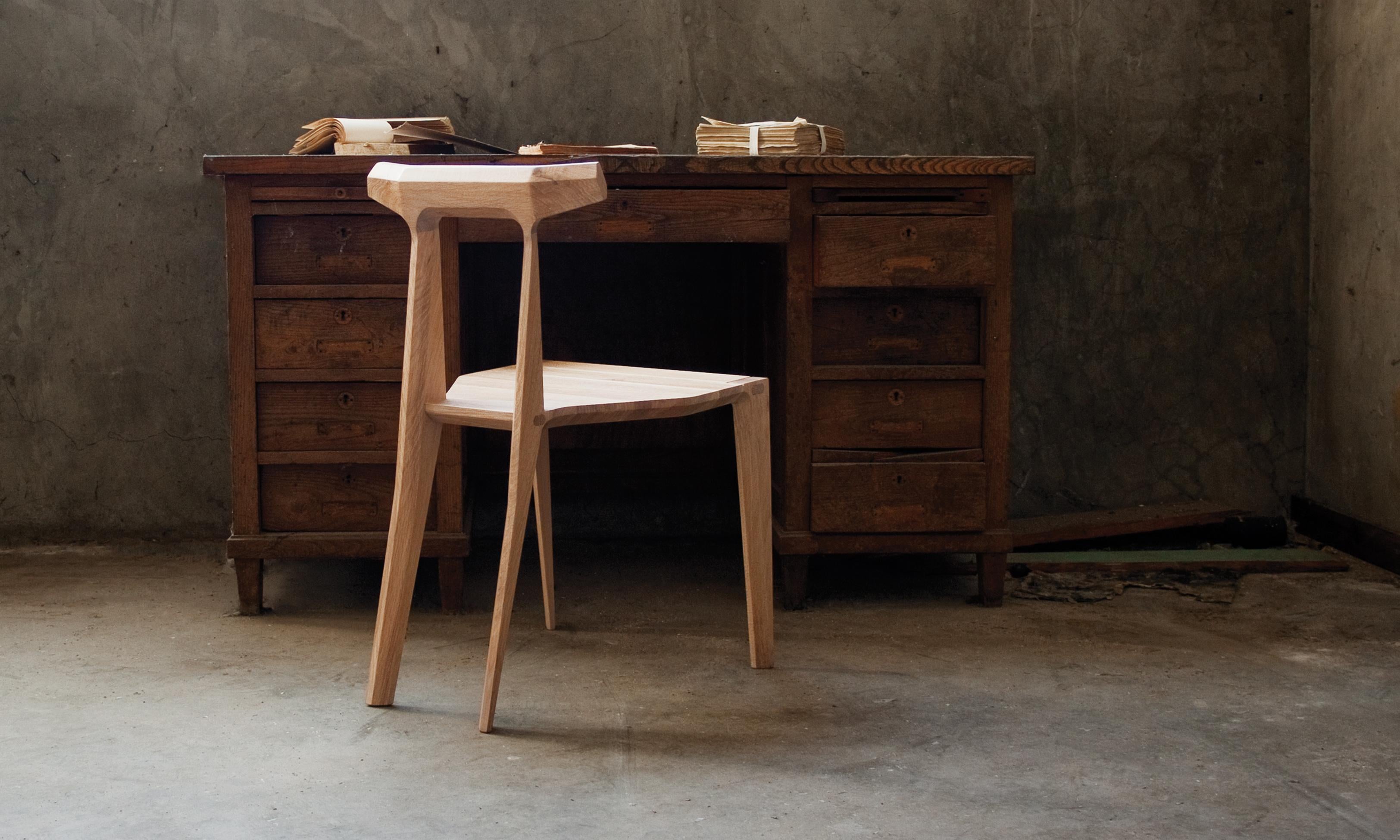 Scandinavian Modern Nordic Dining Room Chair in Walnut or Oak For Sale