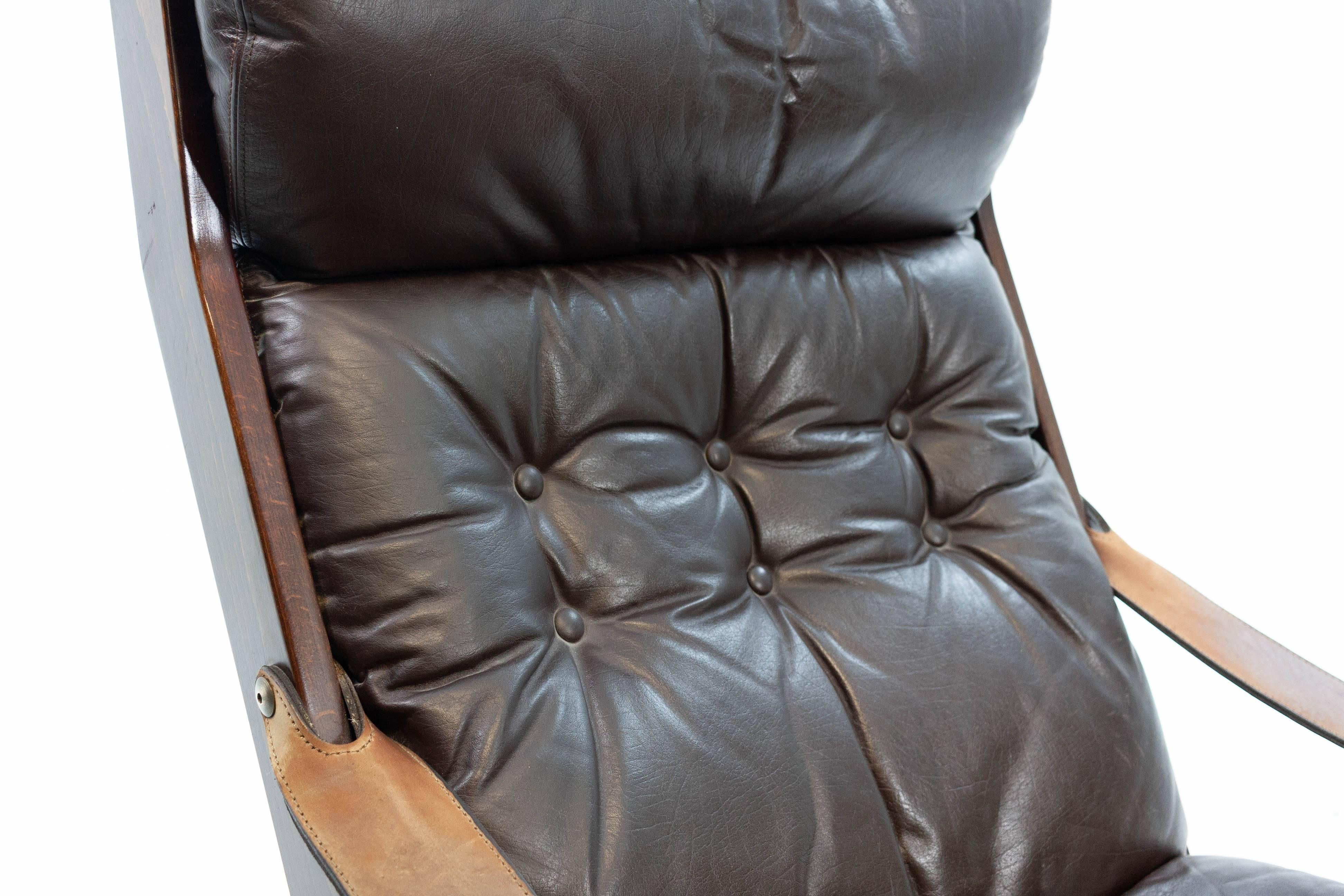 Nordic Leather Lounge Chair 1