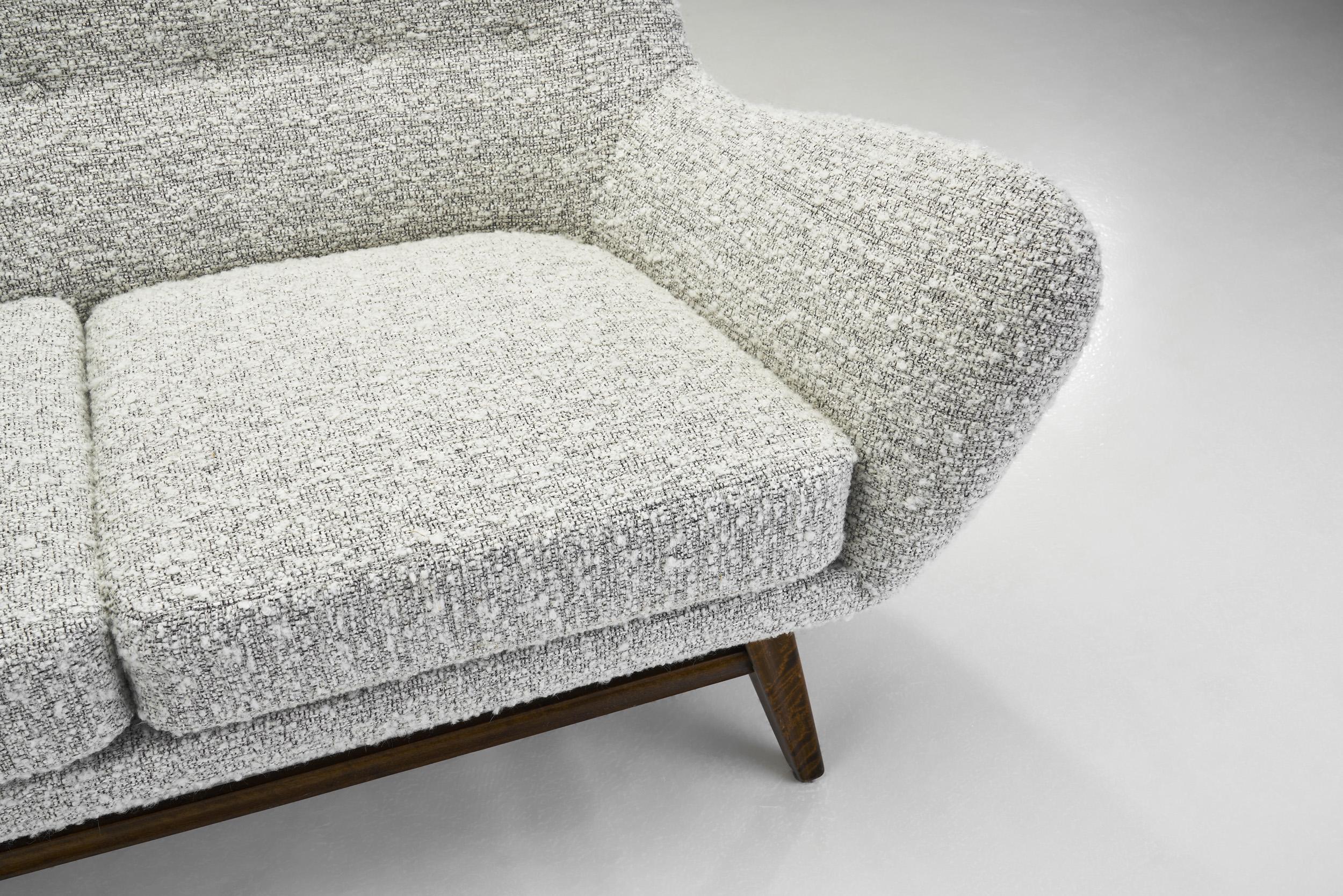 Fabric Nordic Mid-Century Two-Seater Sofa, Scandinavia ca 1950s For Sale