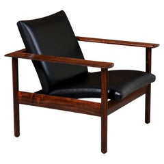 Vintage Expertly Restored - Nordic Modern Sculpted Rosewood Reclining Lounge Chair