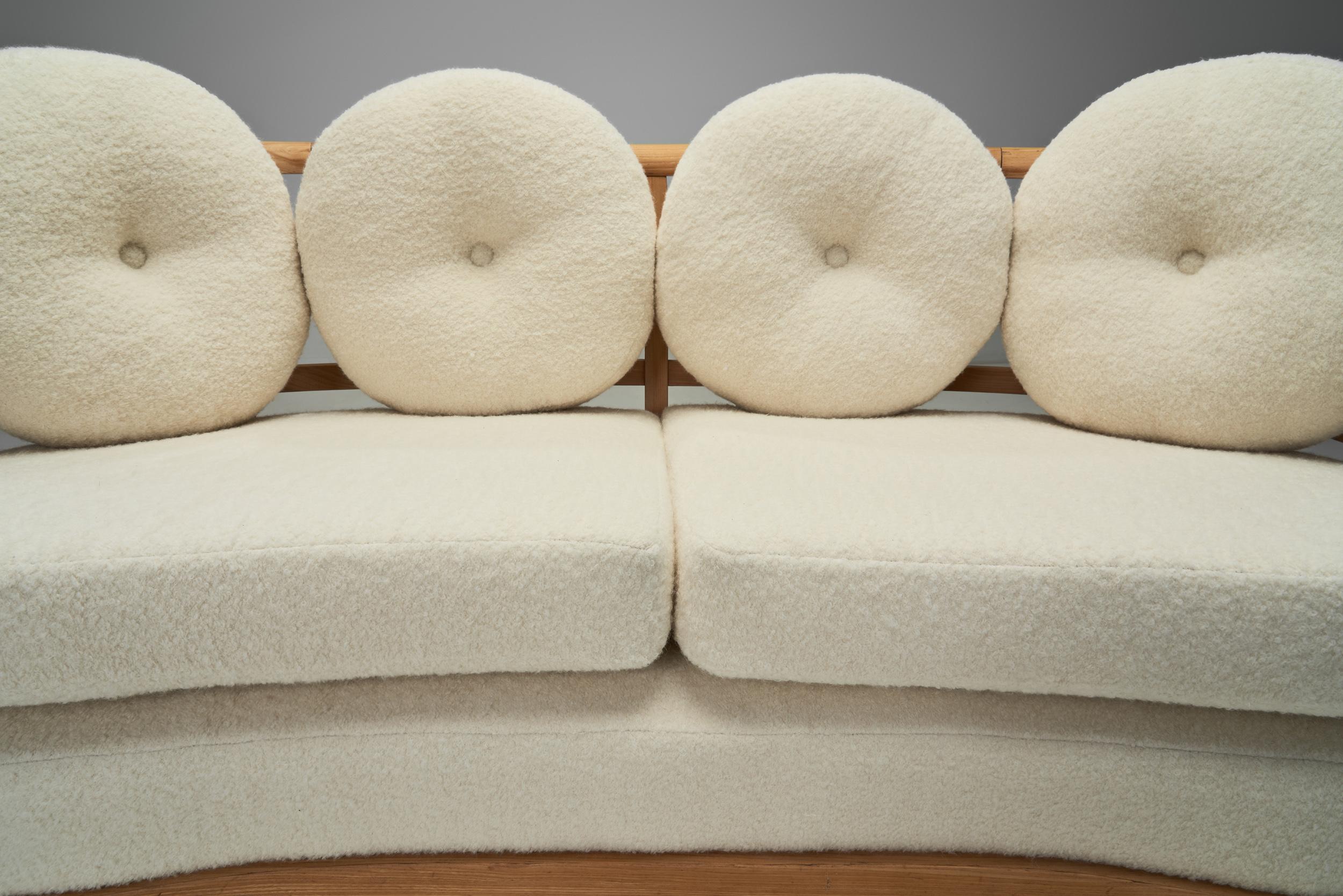 Nordisch-modernes zweisitziges Sofa von Oy Boman Ab, Finnland 1940er Jahre im Angebot 5