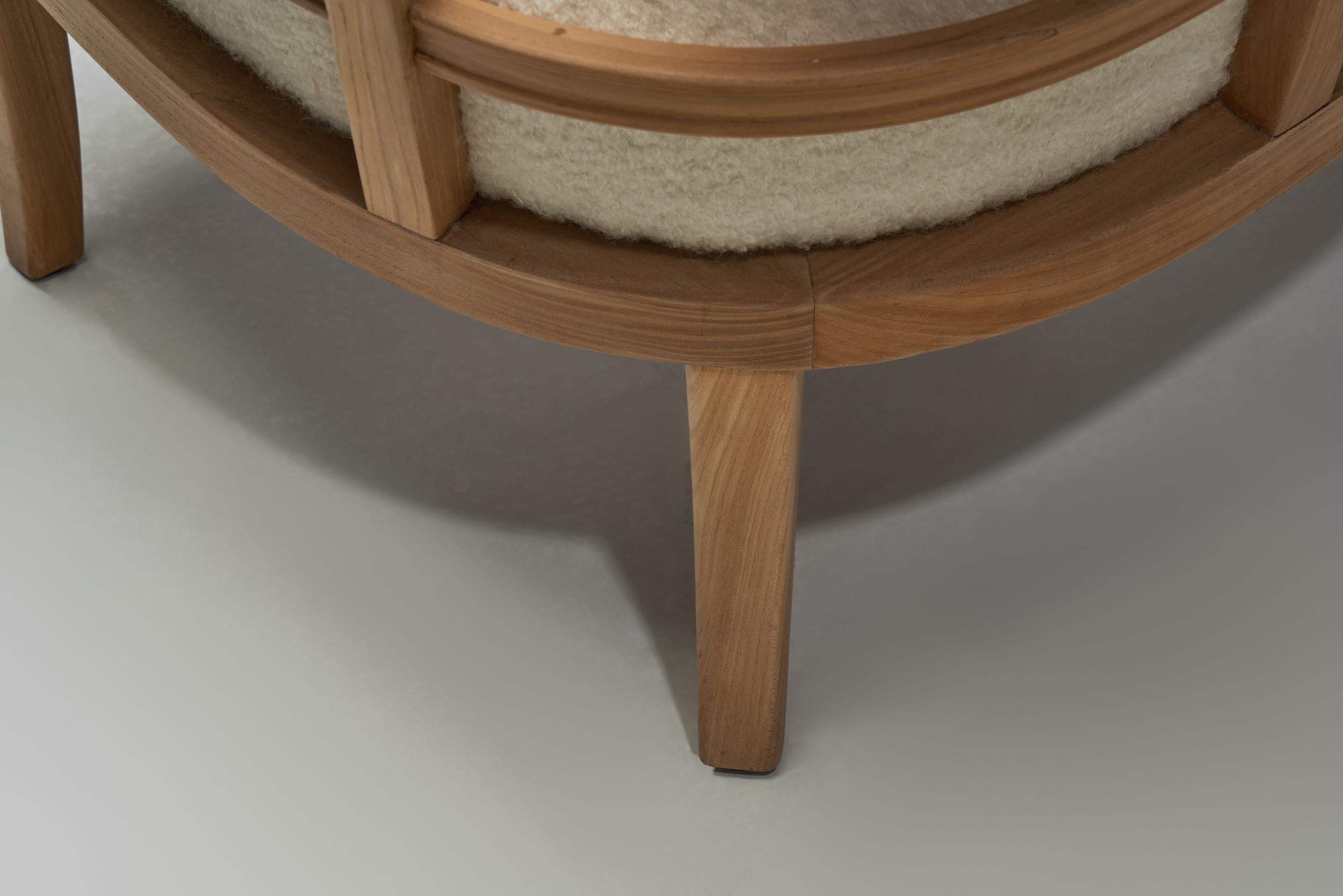 Nordic Modern Upholstered Armchair by Oy Boman Ab, Finland 1940s For Sale 10
