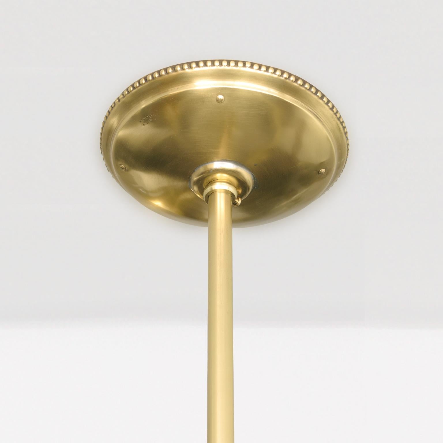 Brass Nordic Modernist polished brass pendant by 