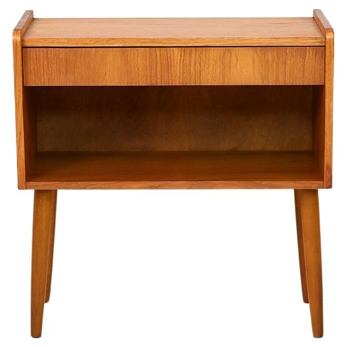 Scandinavian 50s Nightstand with Drawer For Sale at 1stDibs