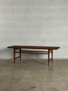 Nordic Scandinavian Style Teak Bench from the 1960s