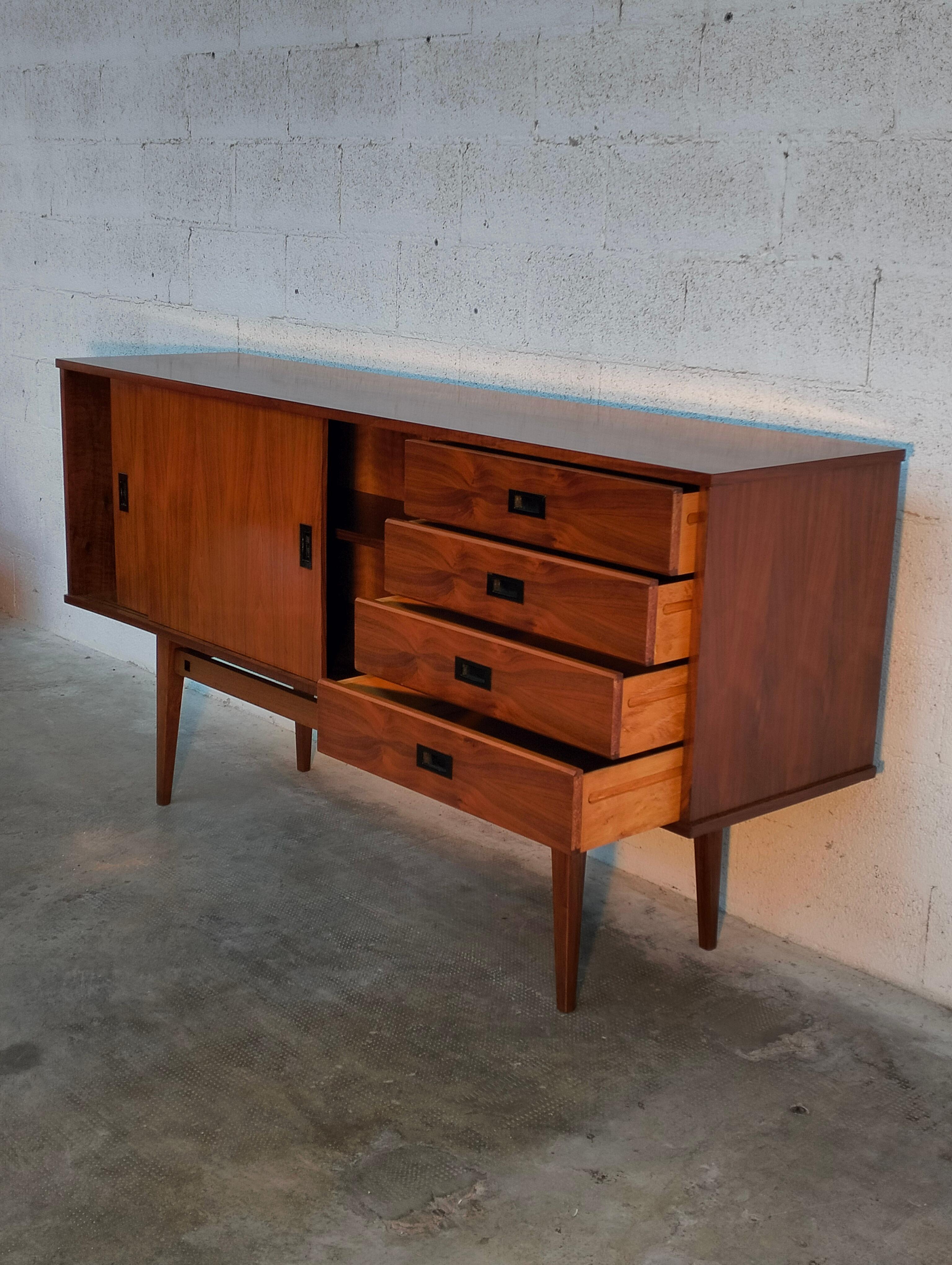 Nordic Scandinavian Style Teak Sideboard from the 1960s For Sale 4