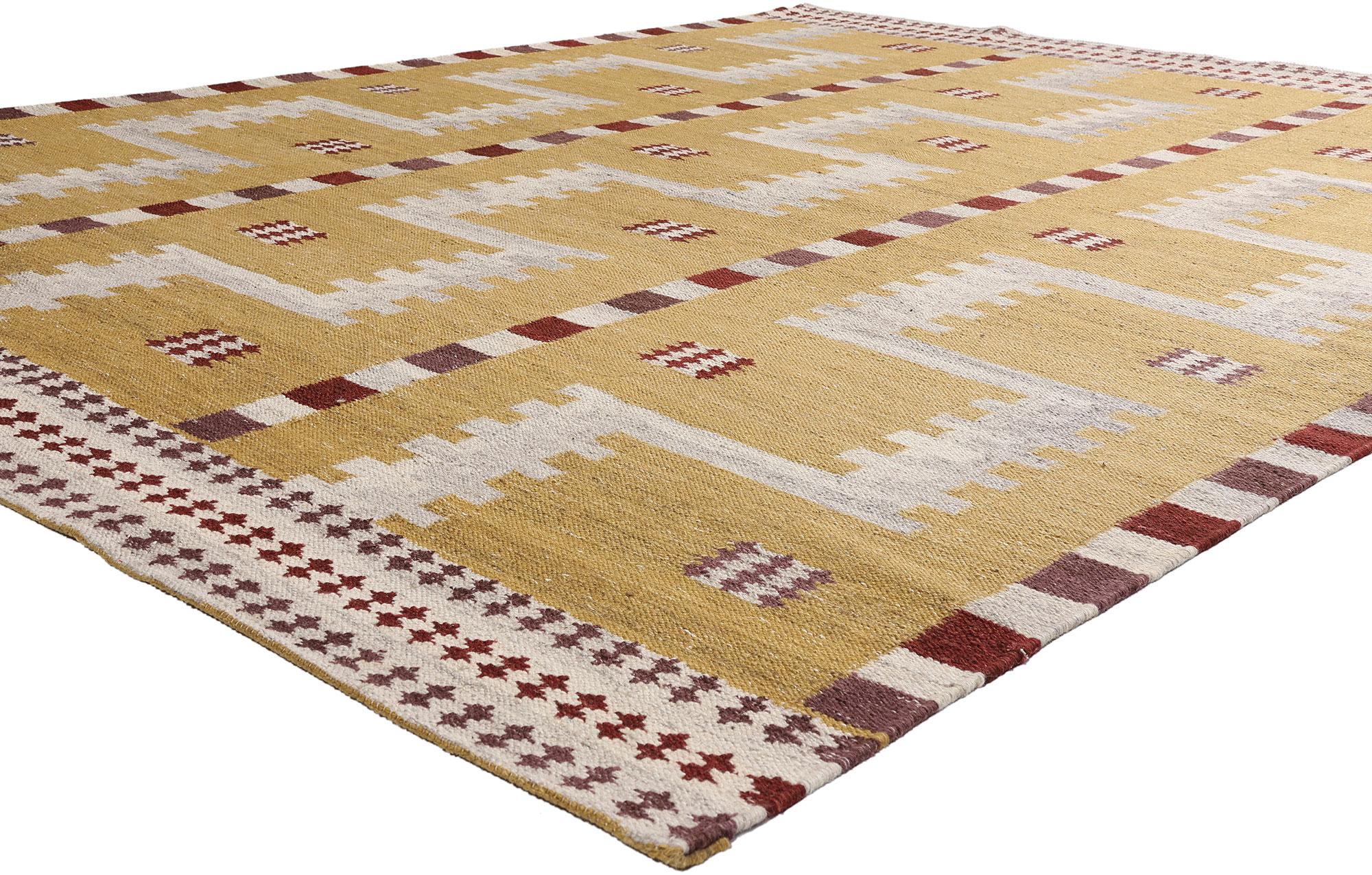Scandinavian Modern Nordic Solstice: A Scandinavian Swedish-Style Masterpiece of Gilded Geometry For Sale