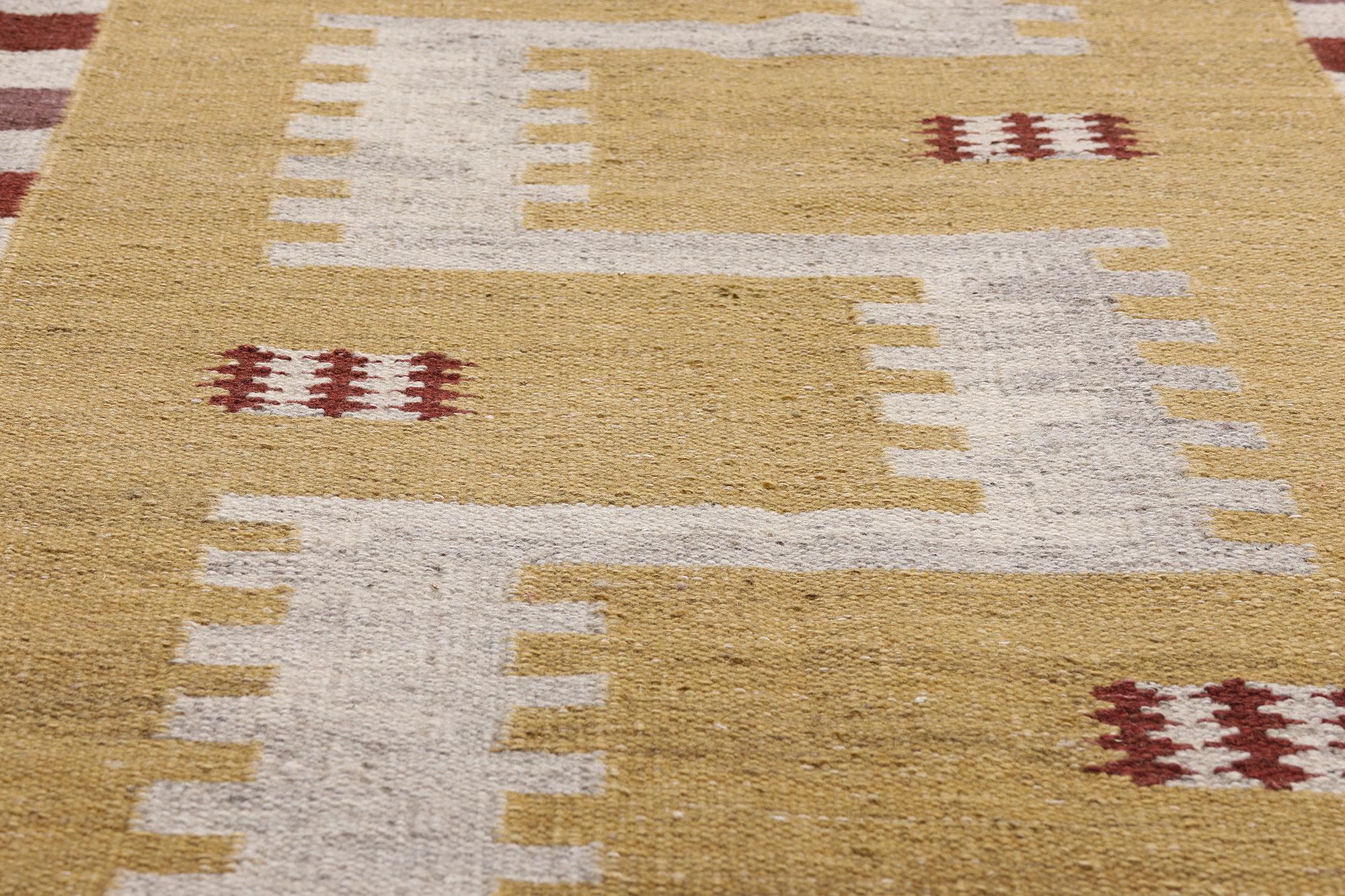 Contemporary Nordic Solstice: A Scandinavian Swedish-Style Masterpiece of Gilded Geometry For Sale