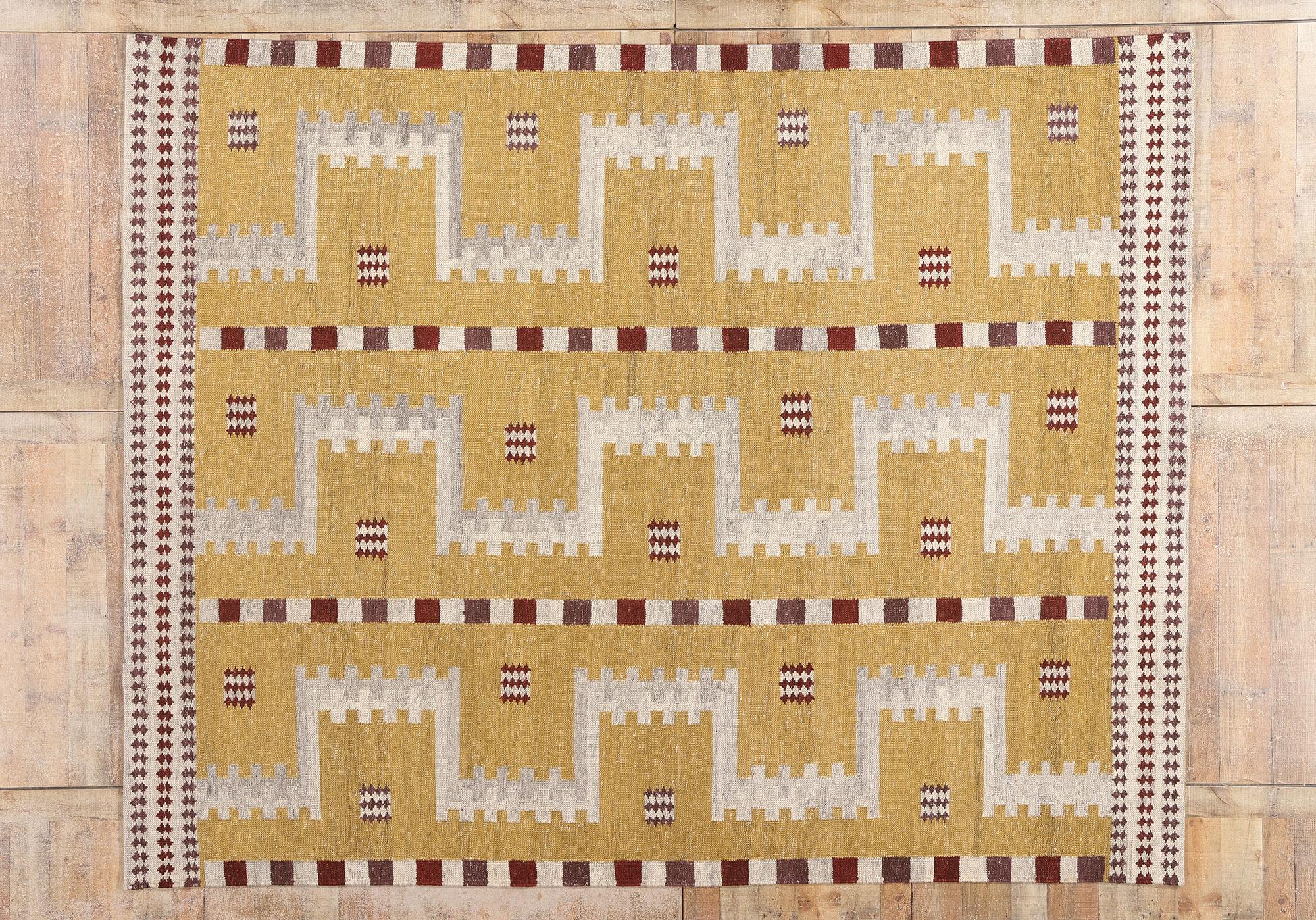 Nordic Solstice: A Scandinavian Swedish-Style Masterpiece of Gilded Geometry For Sale 1