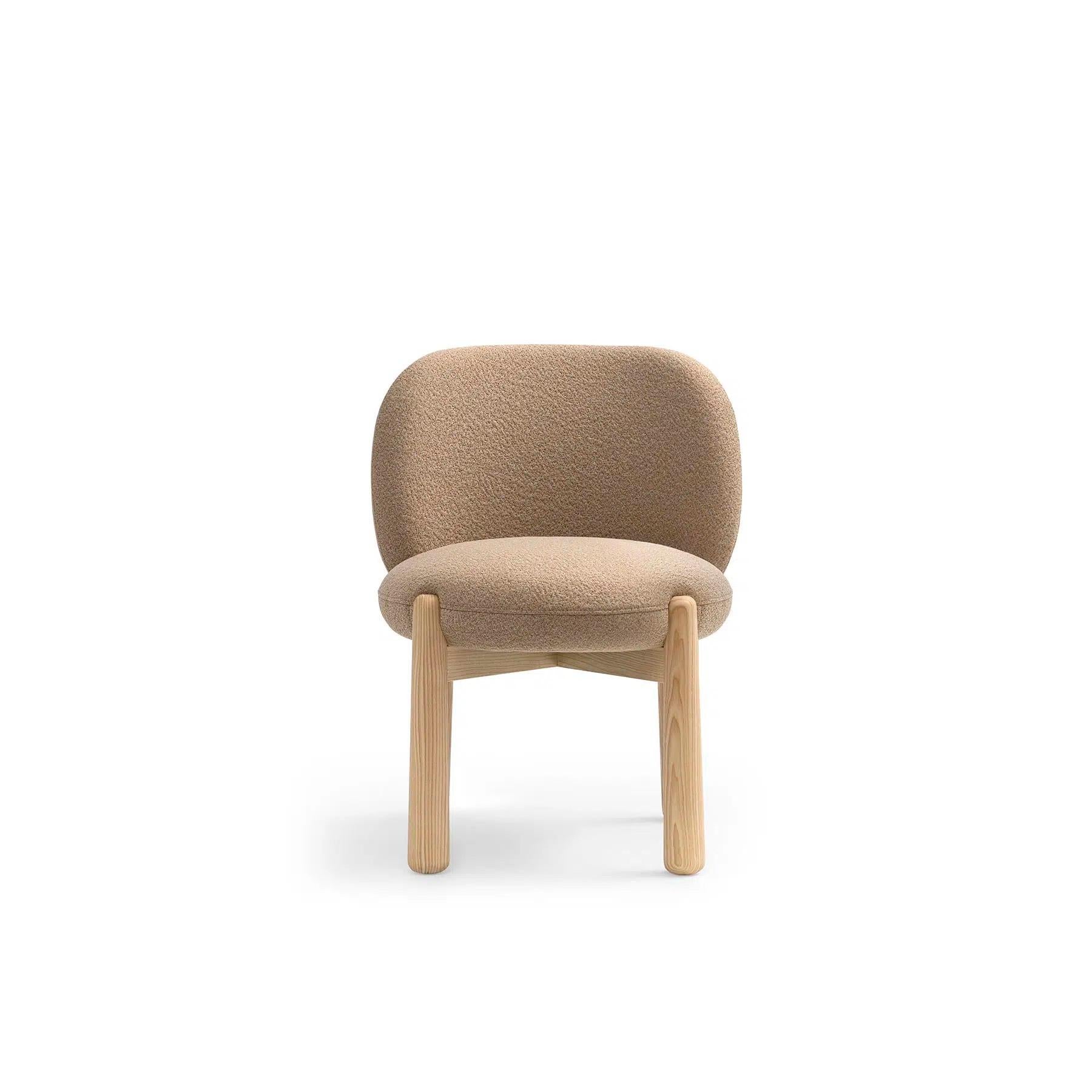 Upholstery Nordic Style Dining Chair In Rich Orange Velvet By Gabriel Campello For Sale