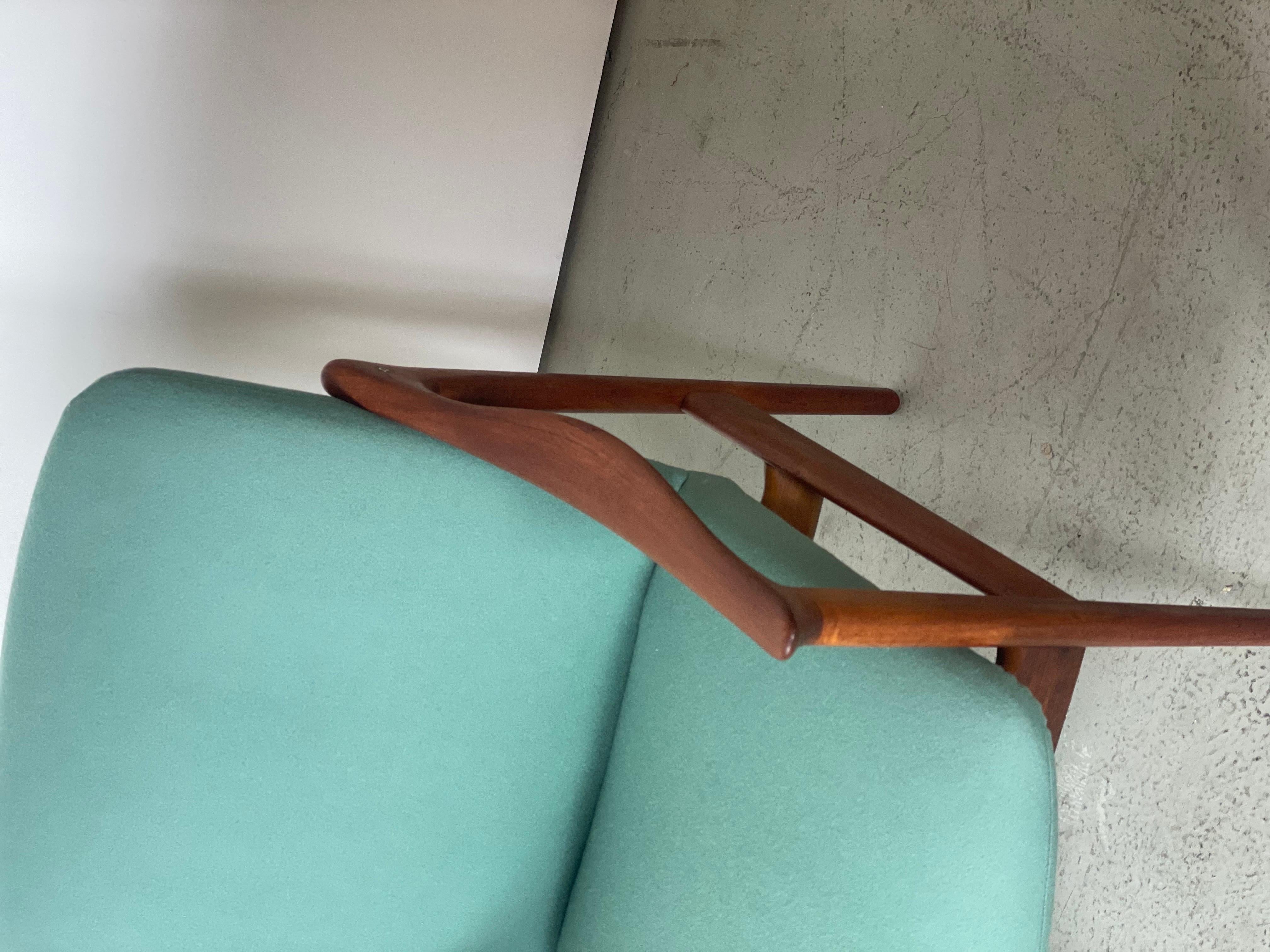 20th Century Nordic Teak Arm Chair by Fredrik A. Kayser, 1950s For Sale