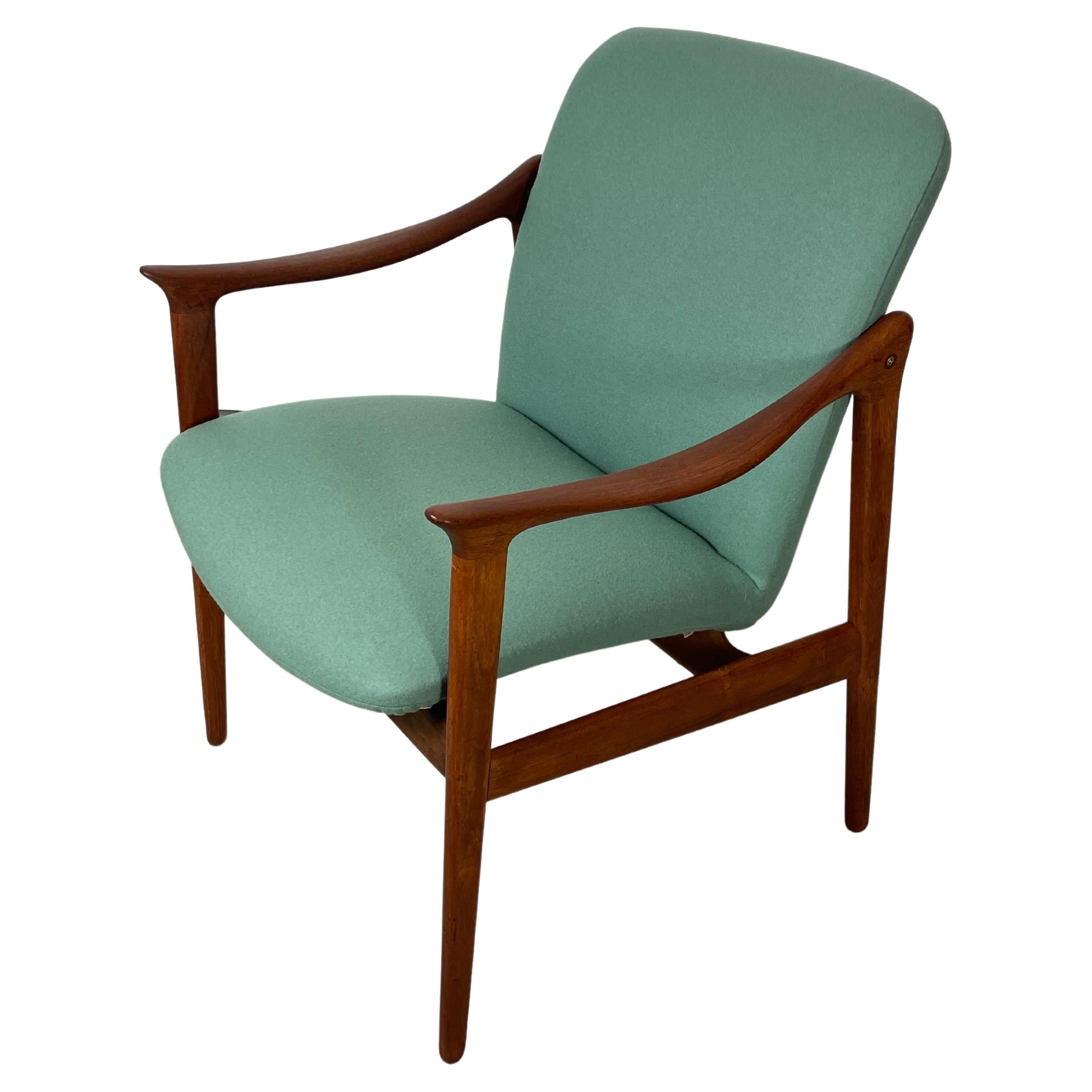 Nordic Teak Arm Chair by Fredrik A. Kayser, 1950s