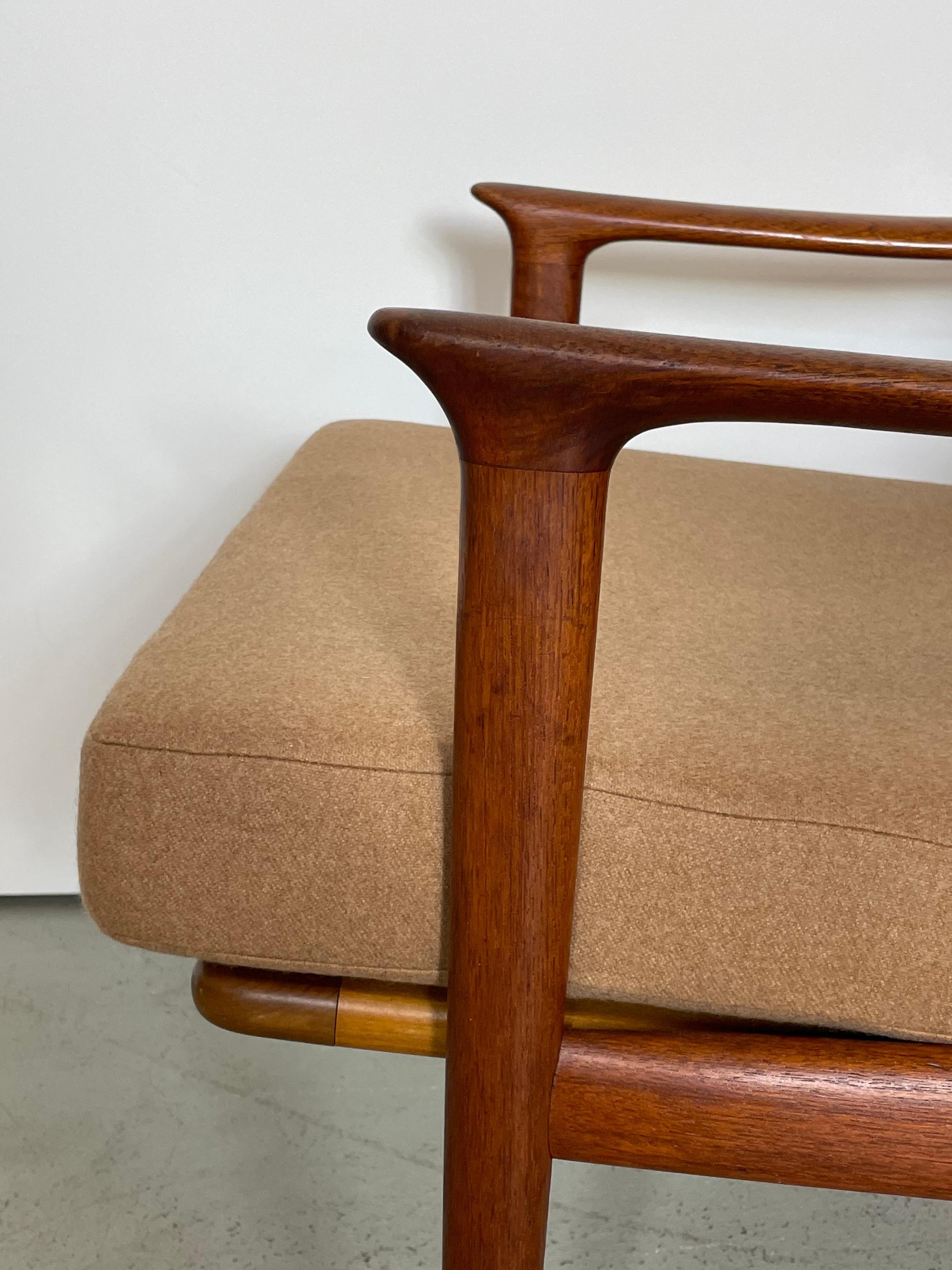Nordic Teak Easy Chair by Fredrik A. Kayser 1950s For Sale 7