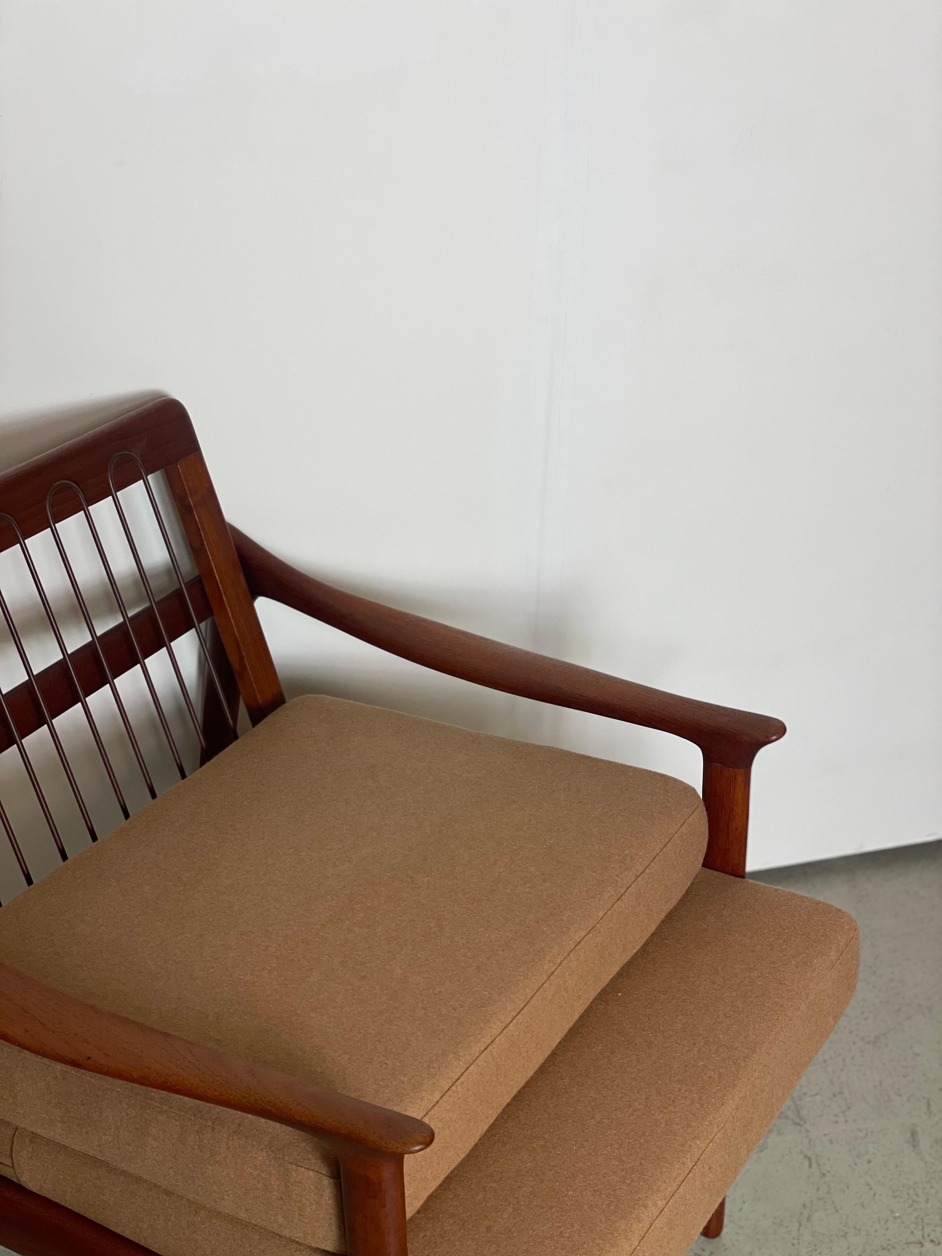 Nordic Teak Easy Chair by Fredrik A. Kayser 1950s For Sale 4