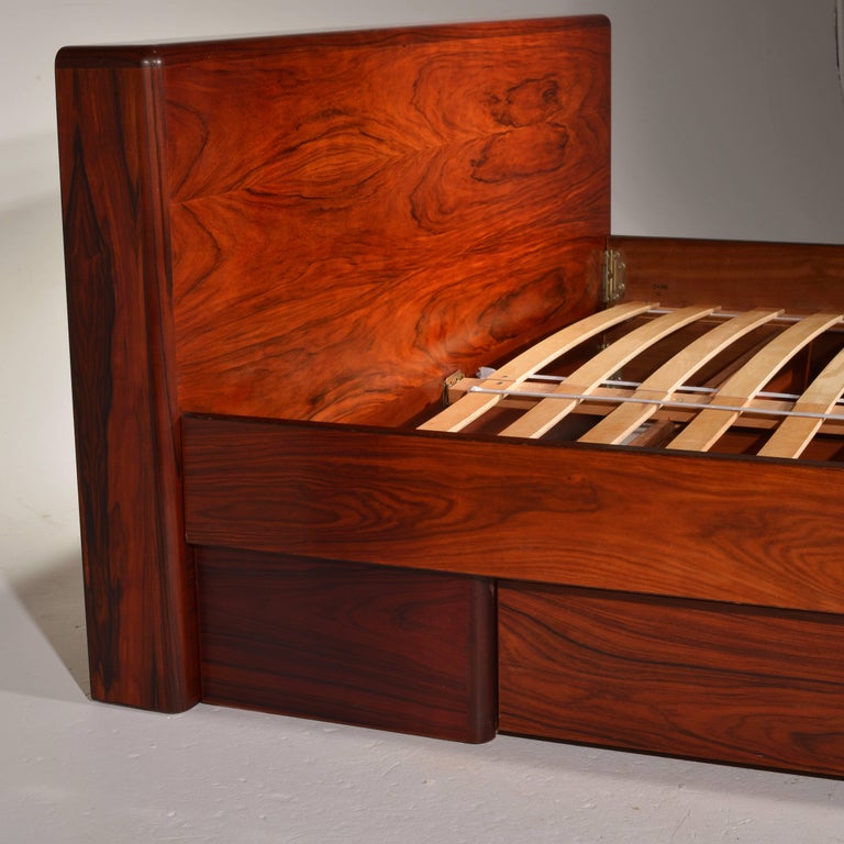 Nordisk AndelsEksport Danish Modern Rosewood Queen Platform Bed at 1stDibs