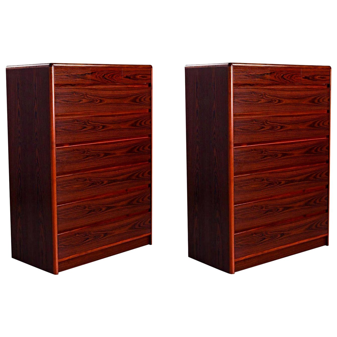 Nordisk Andels-Eksport Danish Rosewood Highboy Dresser Chest of Drawers