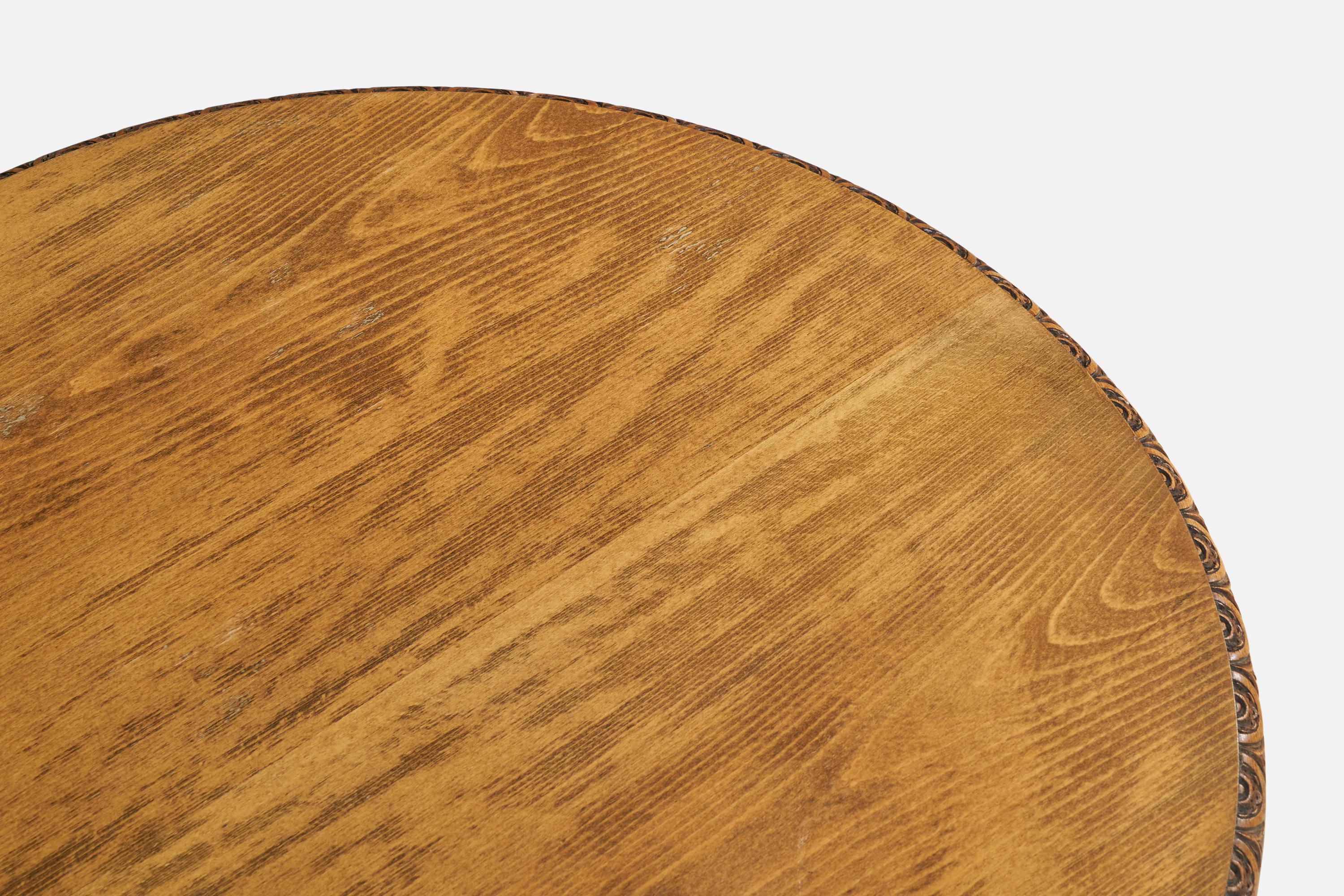 Nordiska Kompaniet, Center Table, Oak, Sweden, 1920s For Sale 4