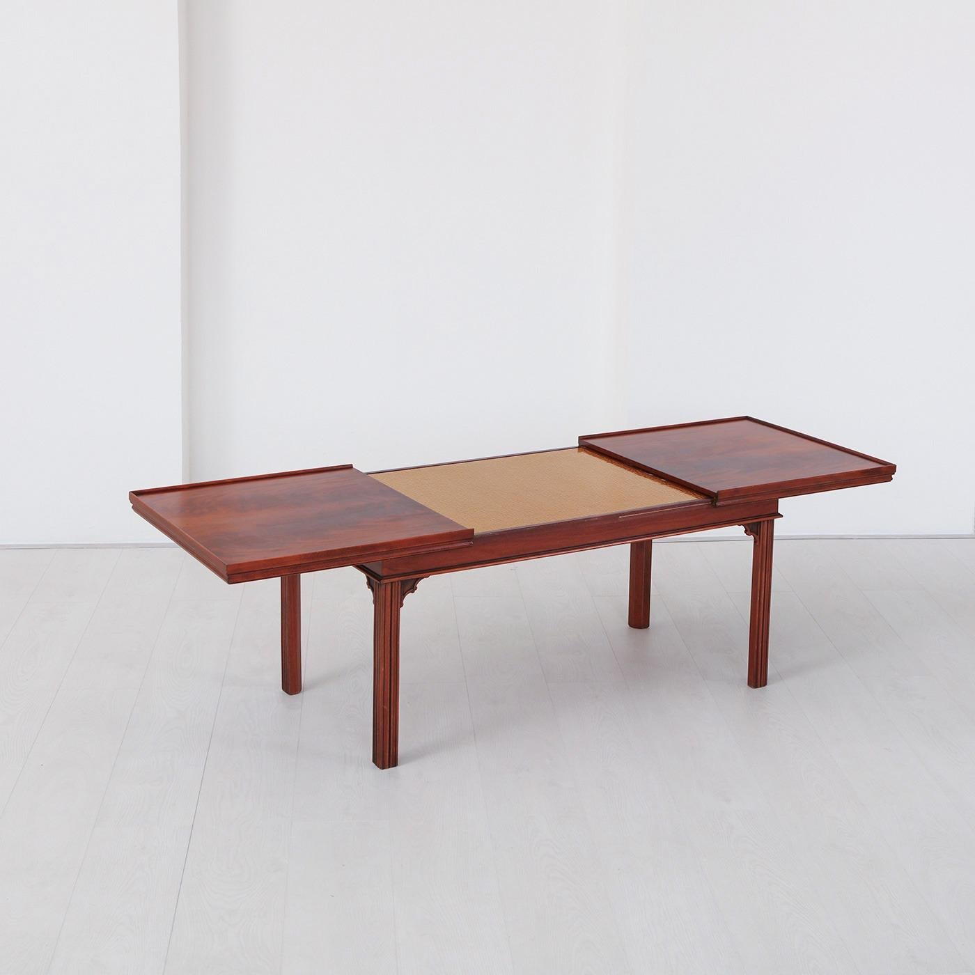 Nordiska Kompaniet Ausziehbarer Couchtisch aus Mahagoni, Schweden 1940er Jahre (Skandinavische Moderne) im Angebot