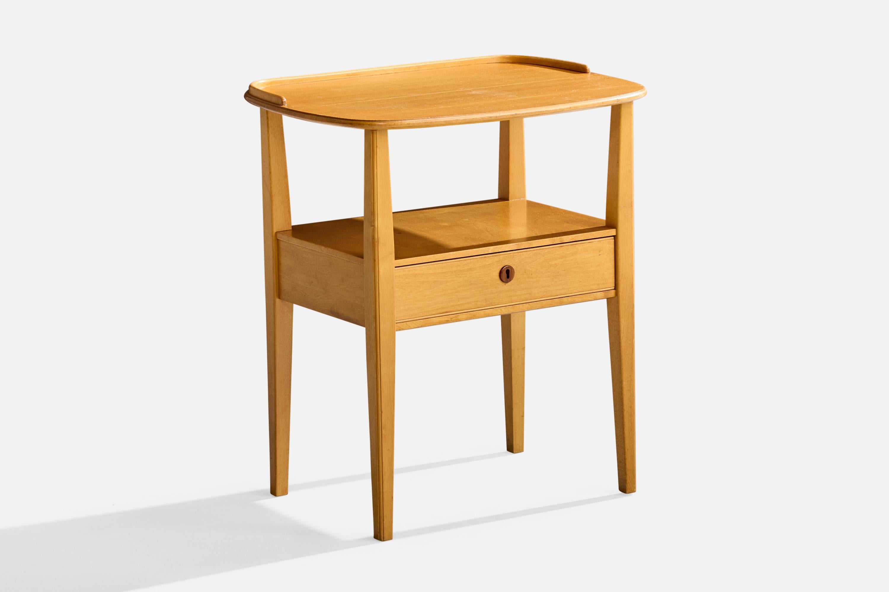 Svedese Nordiska Kompaniet, Nighstands, Elm, Sweden, 1950s in vendita