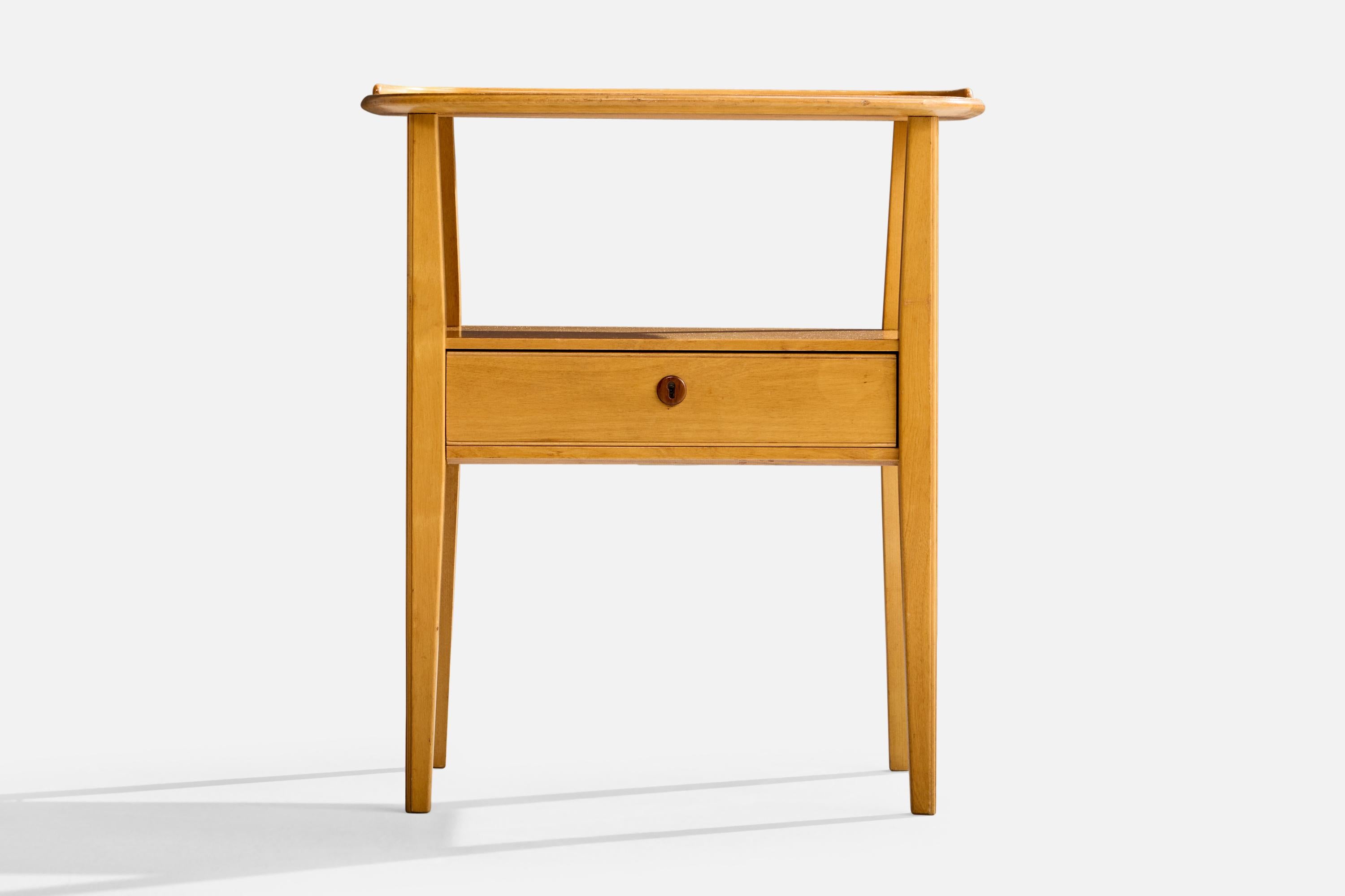 Metà XX secolo Nordiska Kompaniet, Nighstands, Elm, Sweden, 1950s in vendita