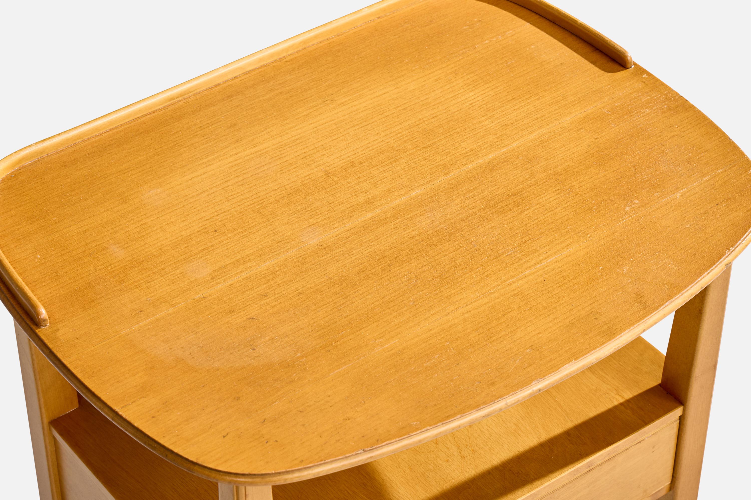 Olmo Nordiska Kompaniet, Nighstands, Elm, Sweden, 1950s in vendita